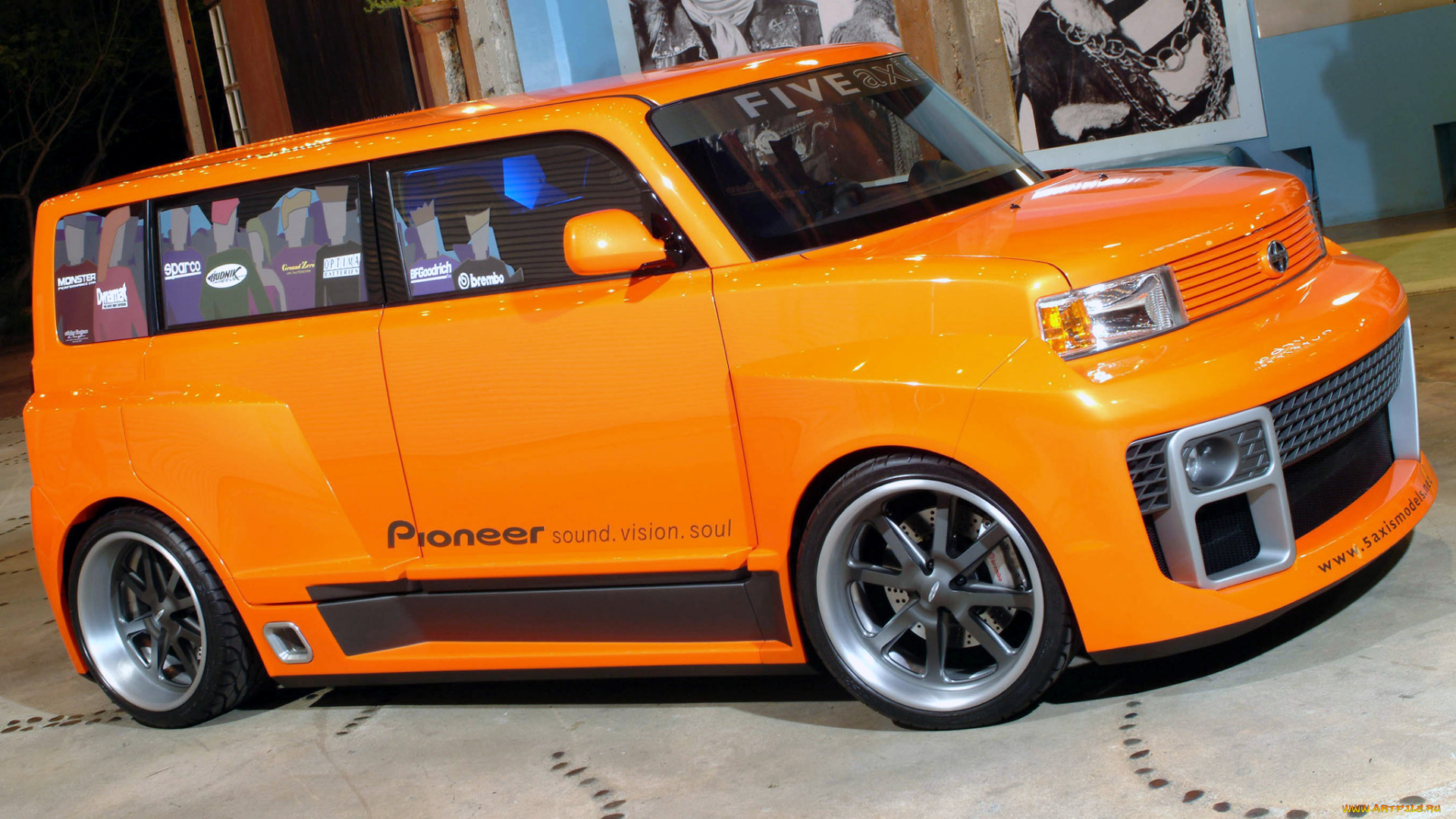 five, axis, scion, xb, dj, widebody, concept, автомобили