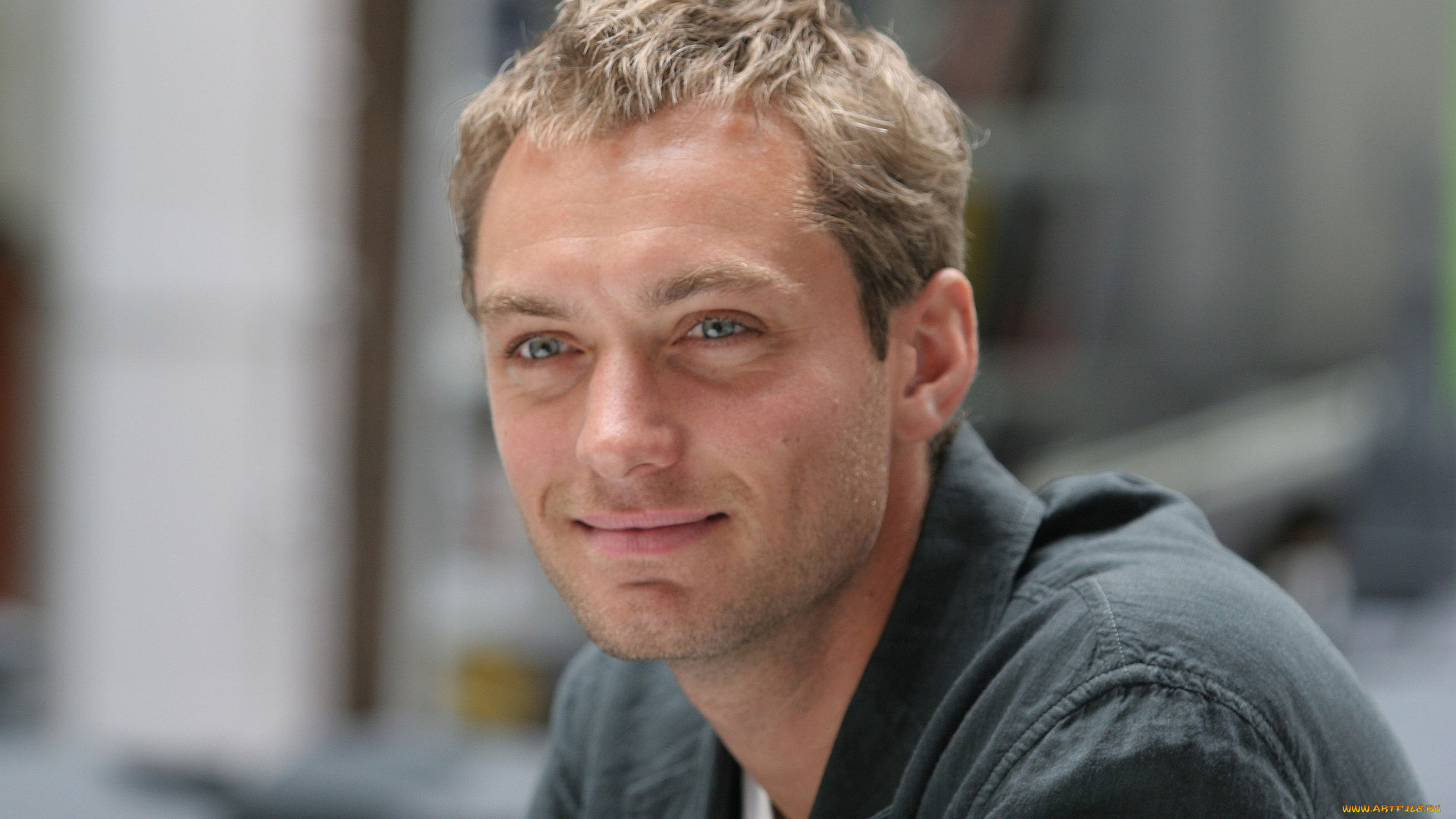 мужчины, jude, law, блондин, улыбка