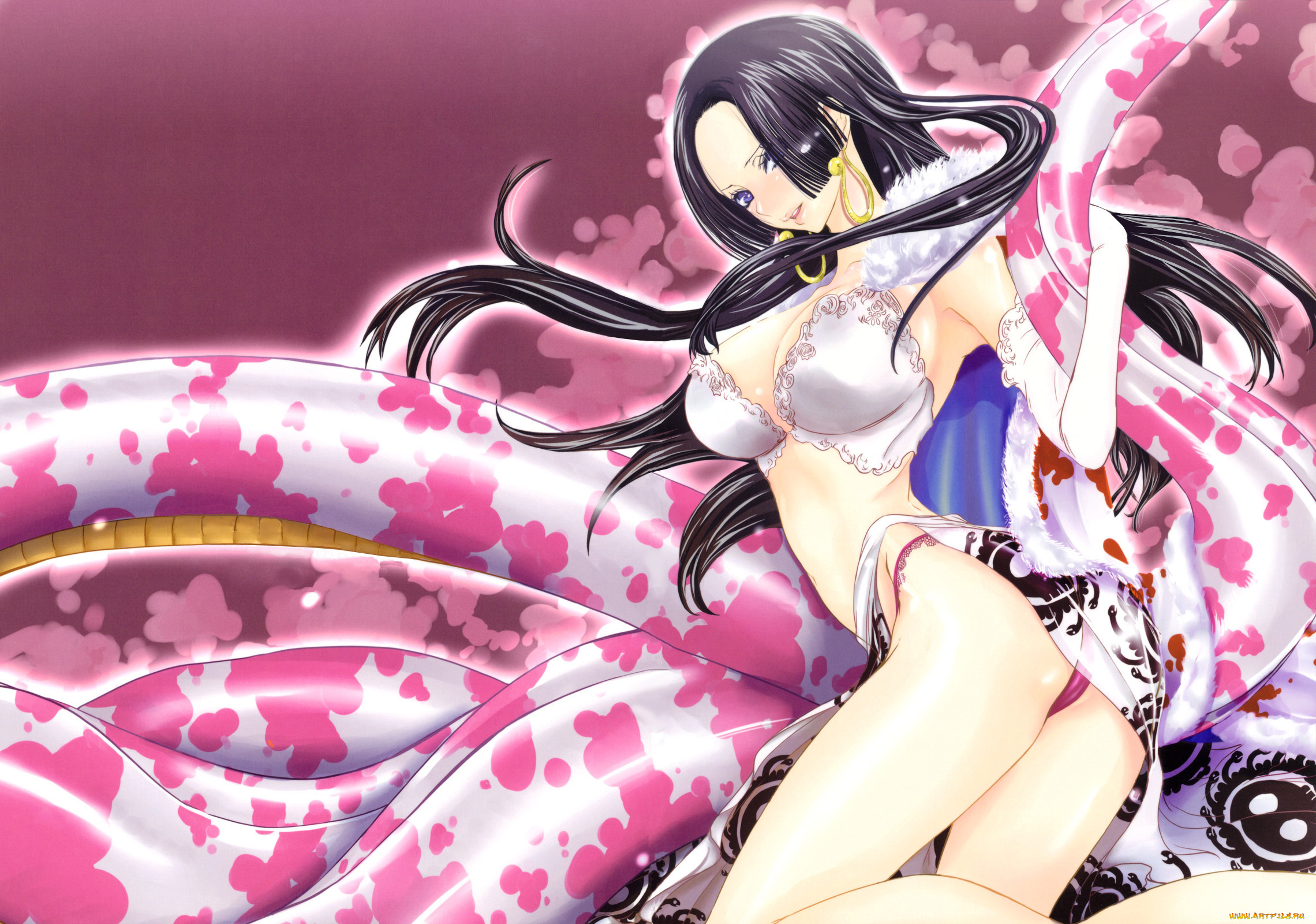 one, piece, аниме, девушка, boa, hancock