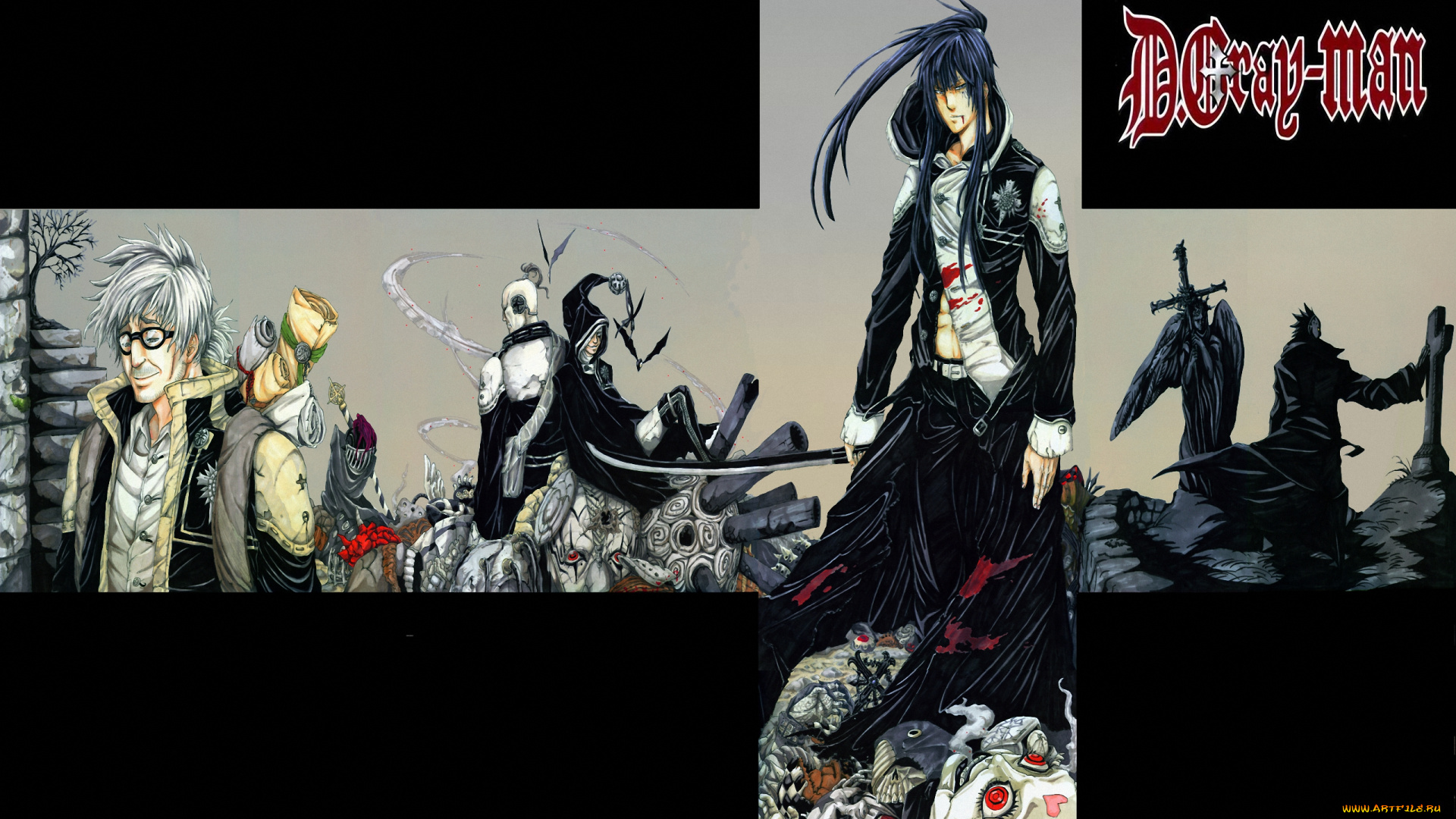 аниме, gray, man, kanda, exorcists, экзорцитсы, акума