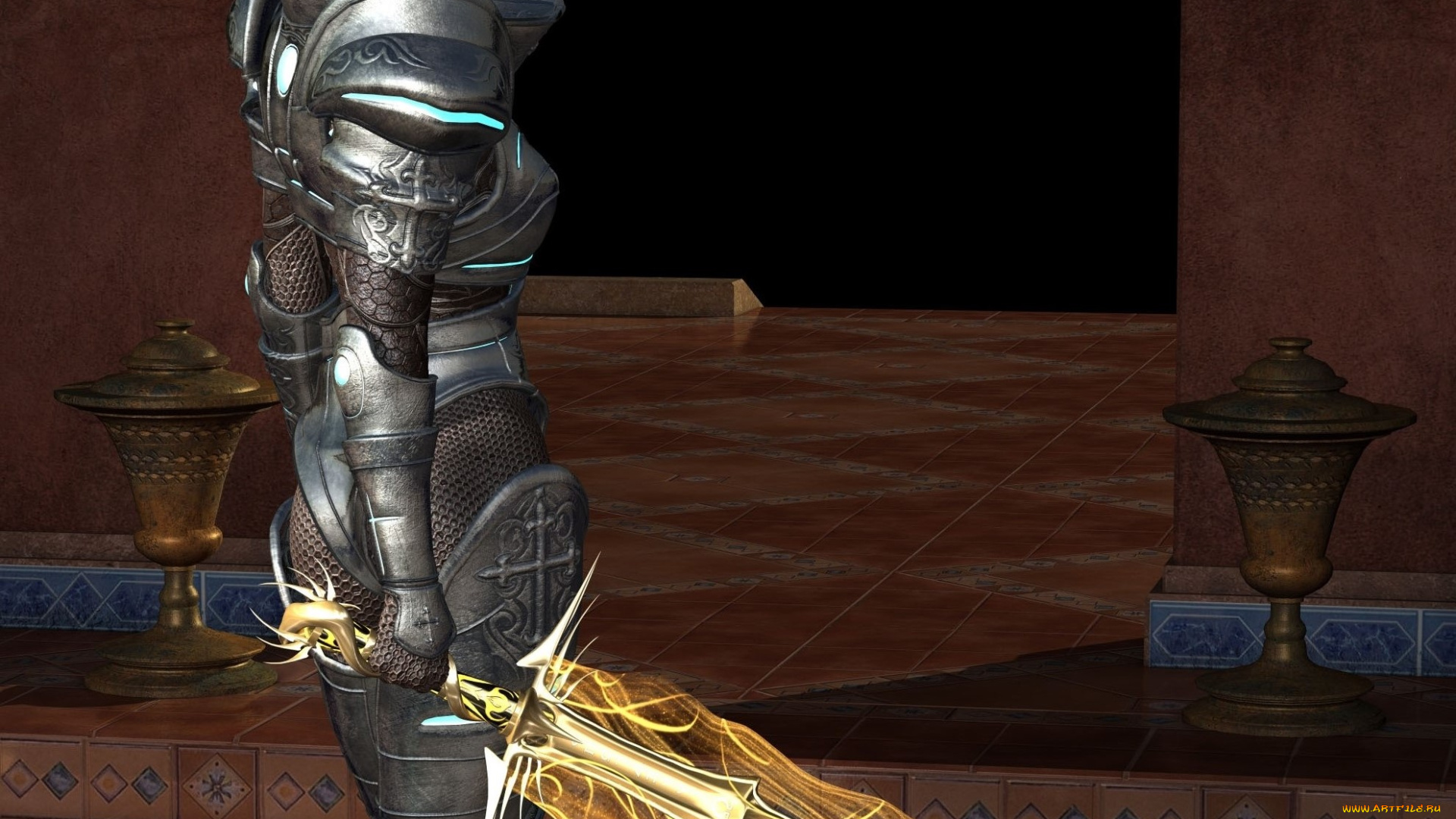 3д, графика, эльфы, , elves, эльфийка, взгляд, меч