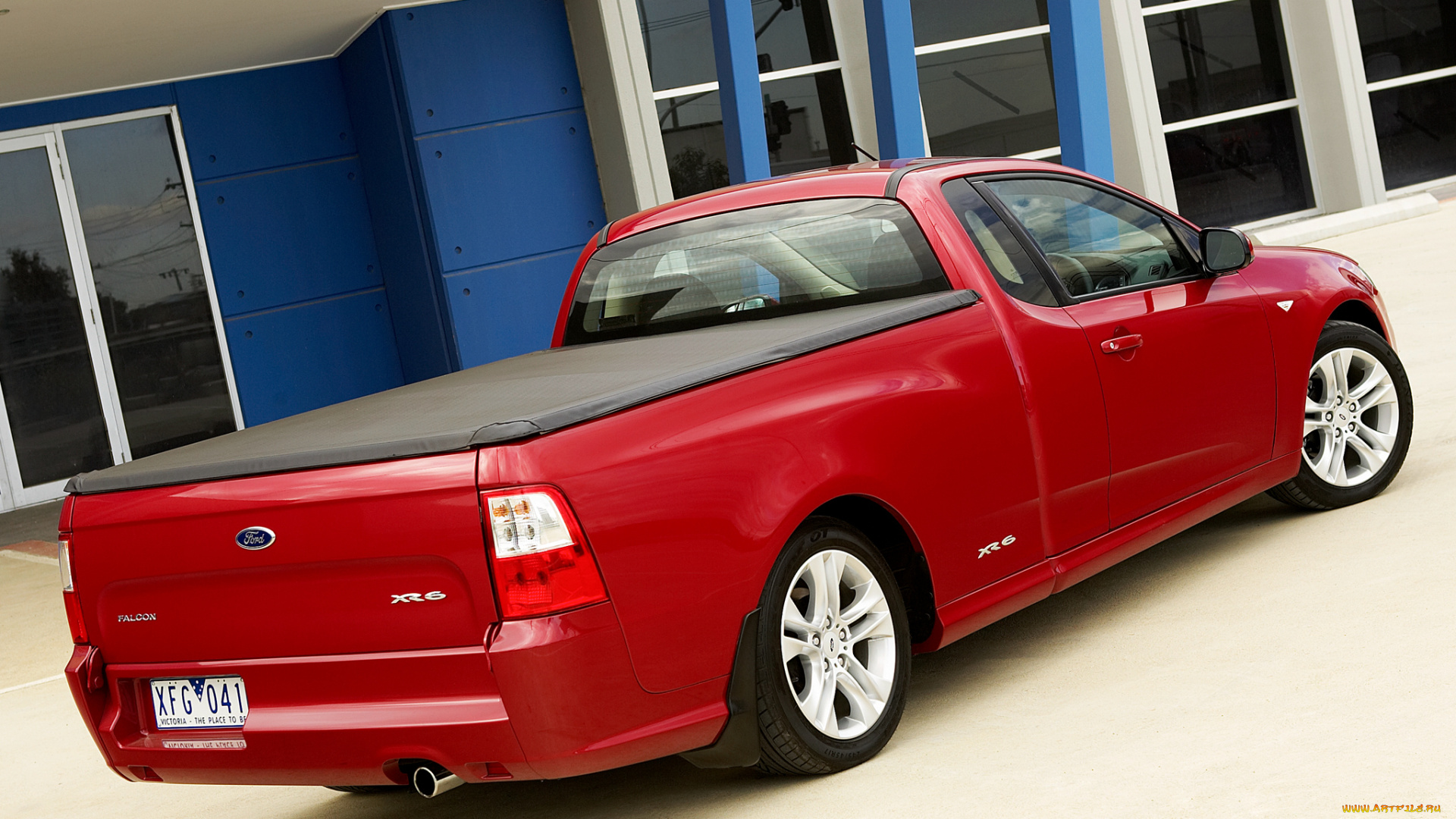 автомобили, ford, красный, fg, xr6, ute, falcon