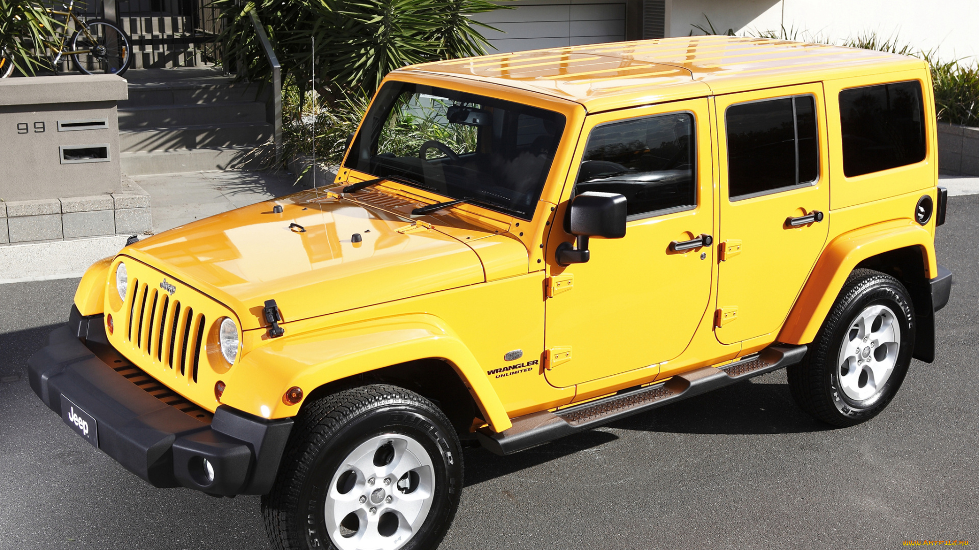 автомобили, jeep, wrangler, unlimited, overland, au-spec, jk, 2013г, желтый