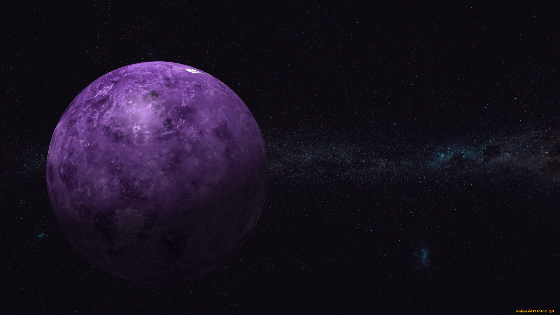 космос, арт, вселенная, планета, звезды, цвет