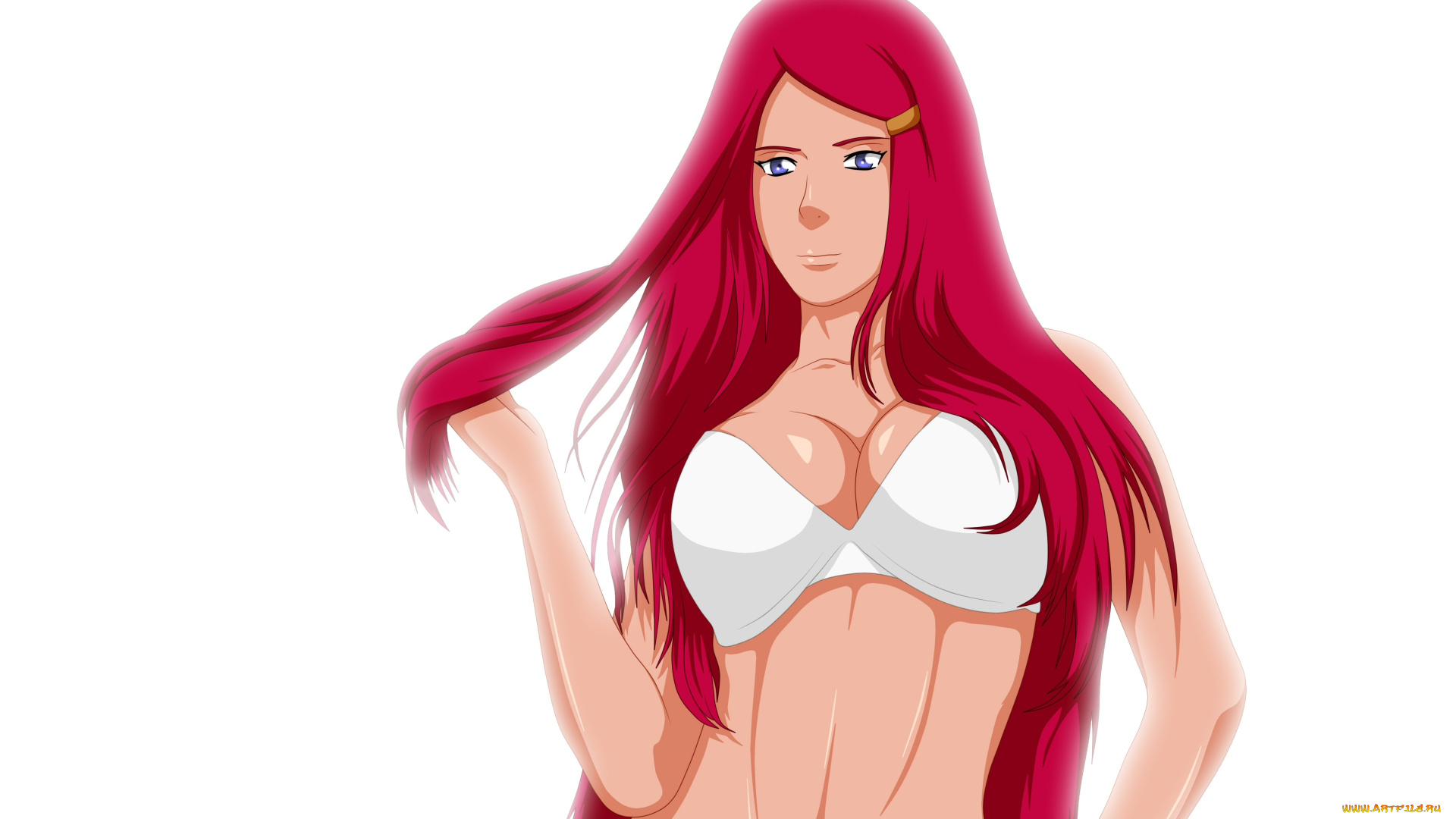 рисованные, люди, рыжая, взгляд, девушка