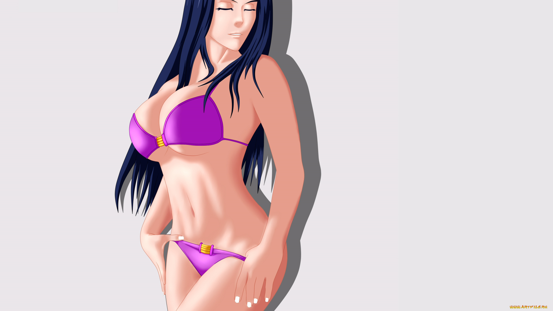 рисованные, люди, взгляд, девушка