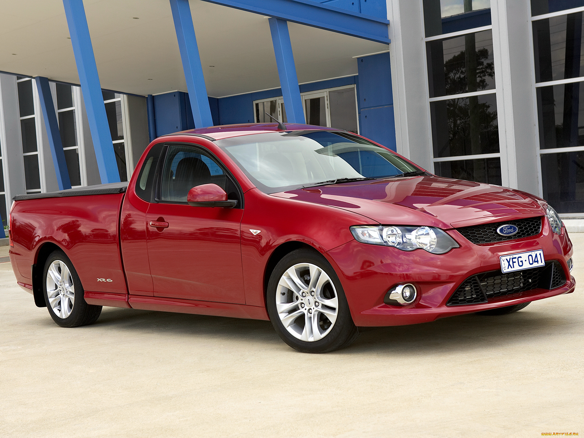 автомобили, ford, fg, ute, falcon, xr6, красный