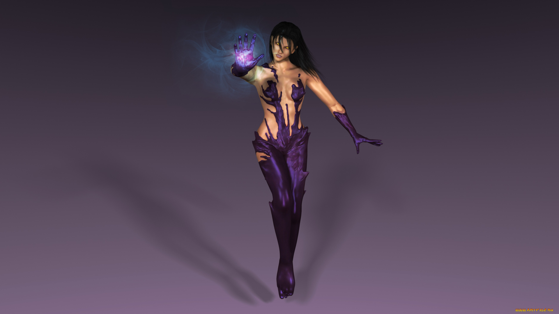 3д, графика, фантазия, , fantasy, девушка, взгляд, магия, фон