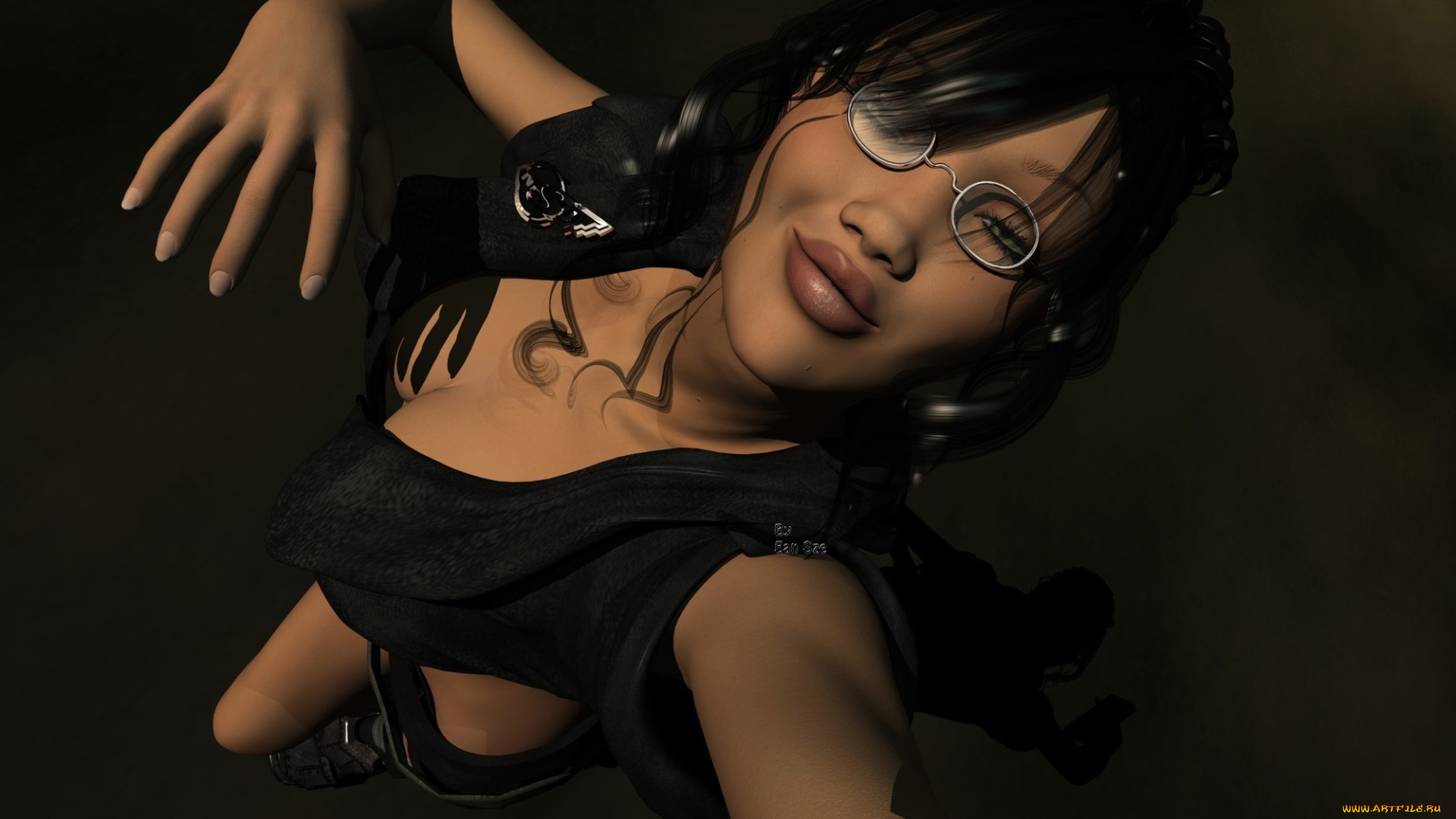 3д, графика, люди, , people, фон, взгляд, девушка