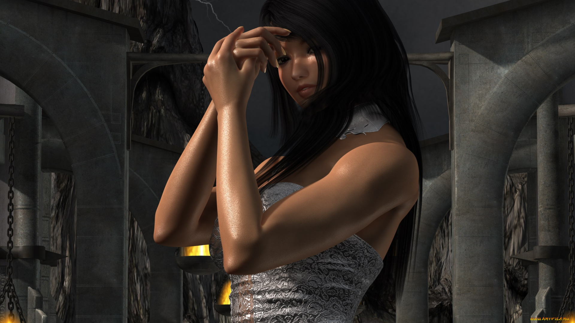 3д, графика, люди, , people, фон, взгляд, девушка