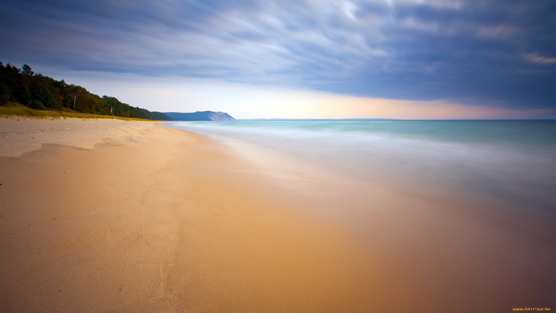 природа, побережье, море, песок