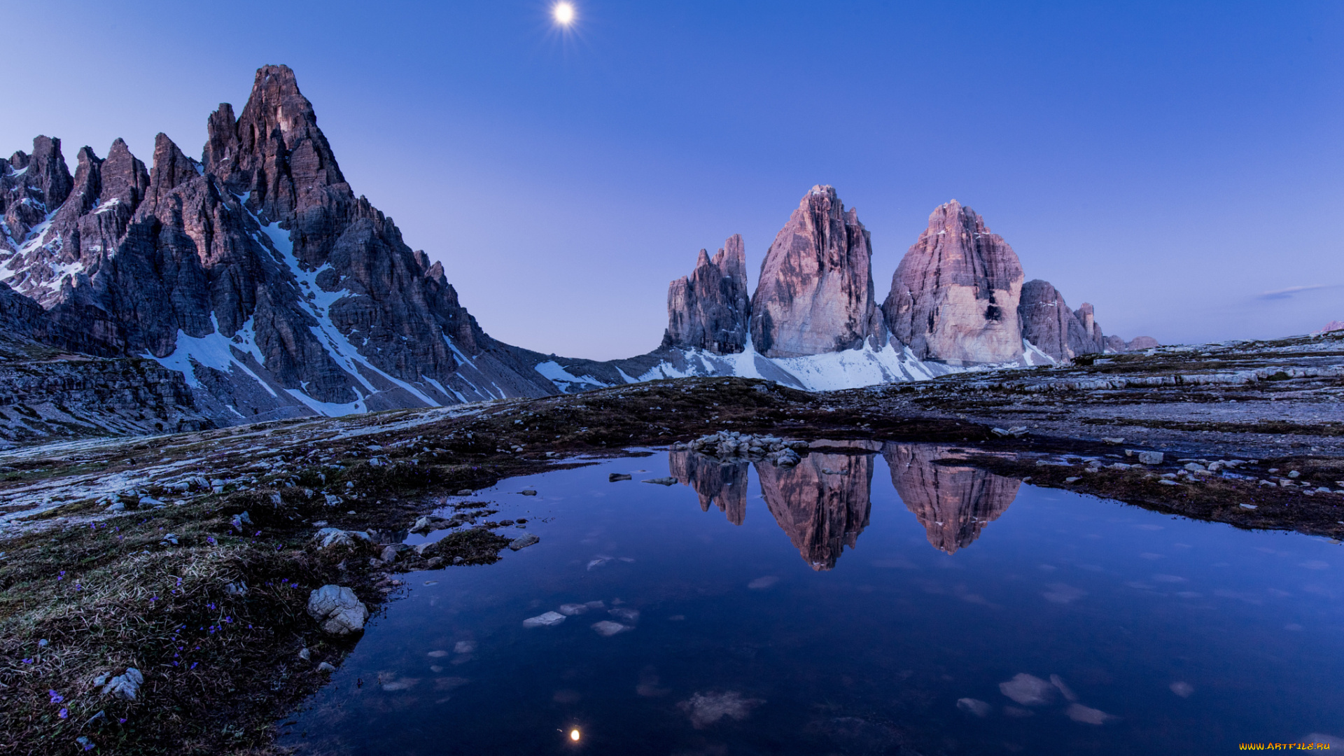 природа, реки, озера, пейзаж, озеро, горы, снег, отражение