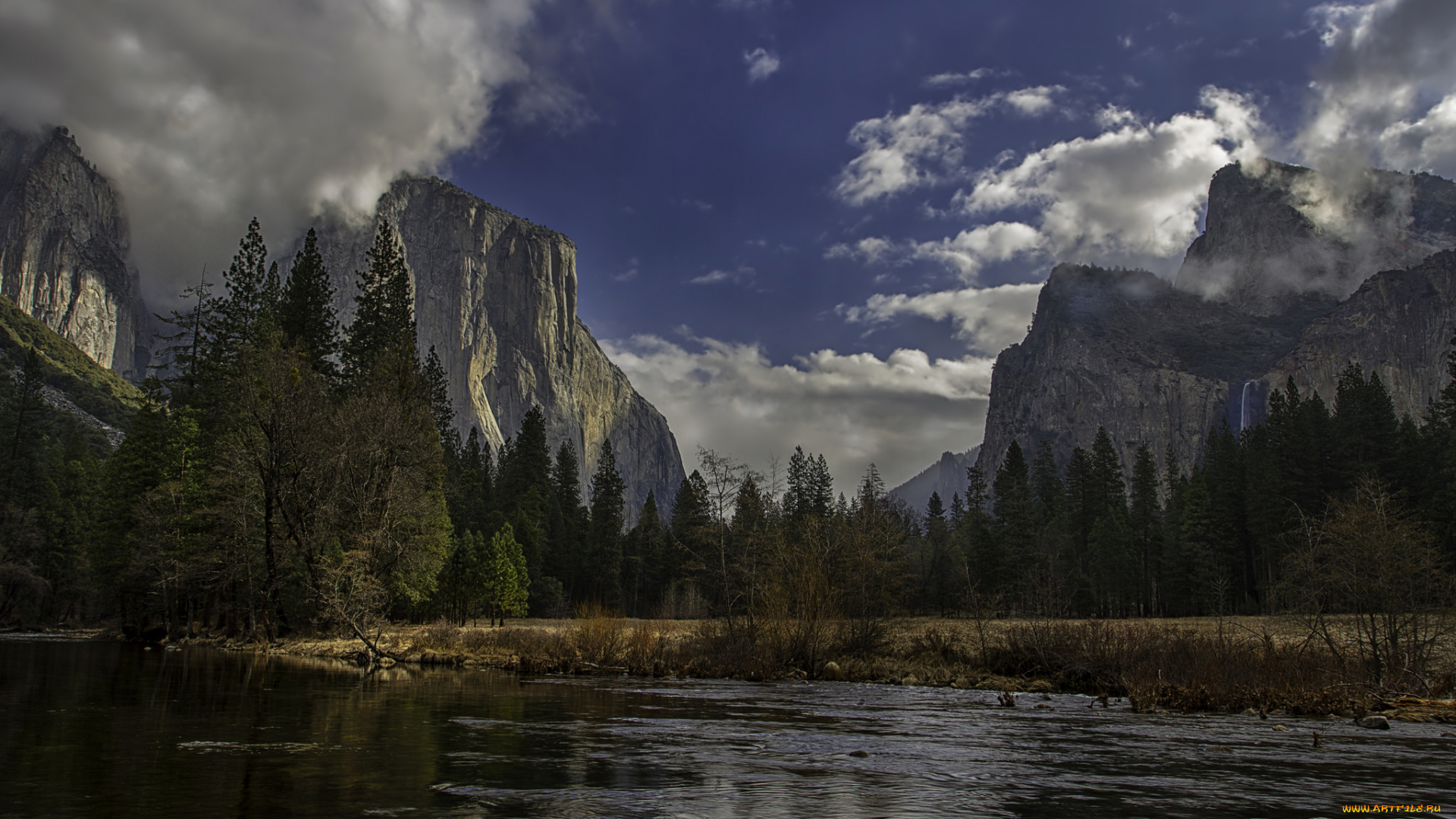 природа, реки, озера, река, лес, горы