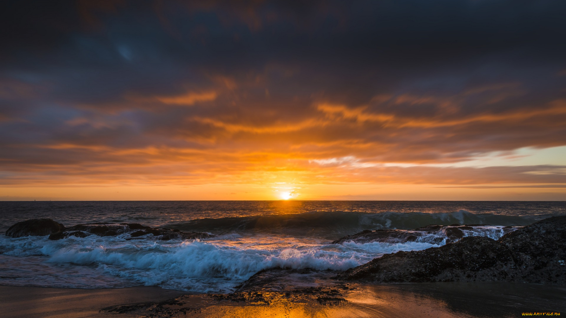 природа, восходы, закаты, калифорния, океан, пляж, рассвет, пейзаж