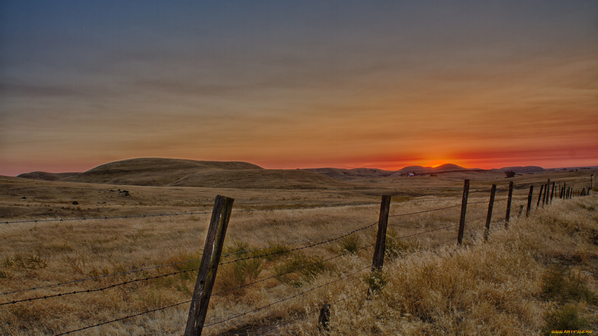 природа, восходы, закаты, заря, степь