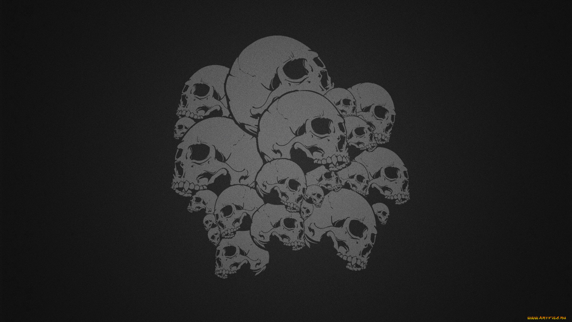 рисованное, минимализм, черепа, фон