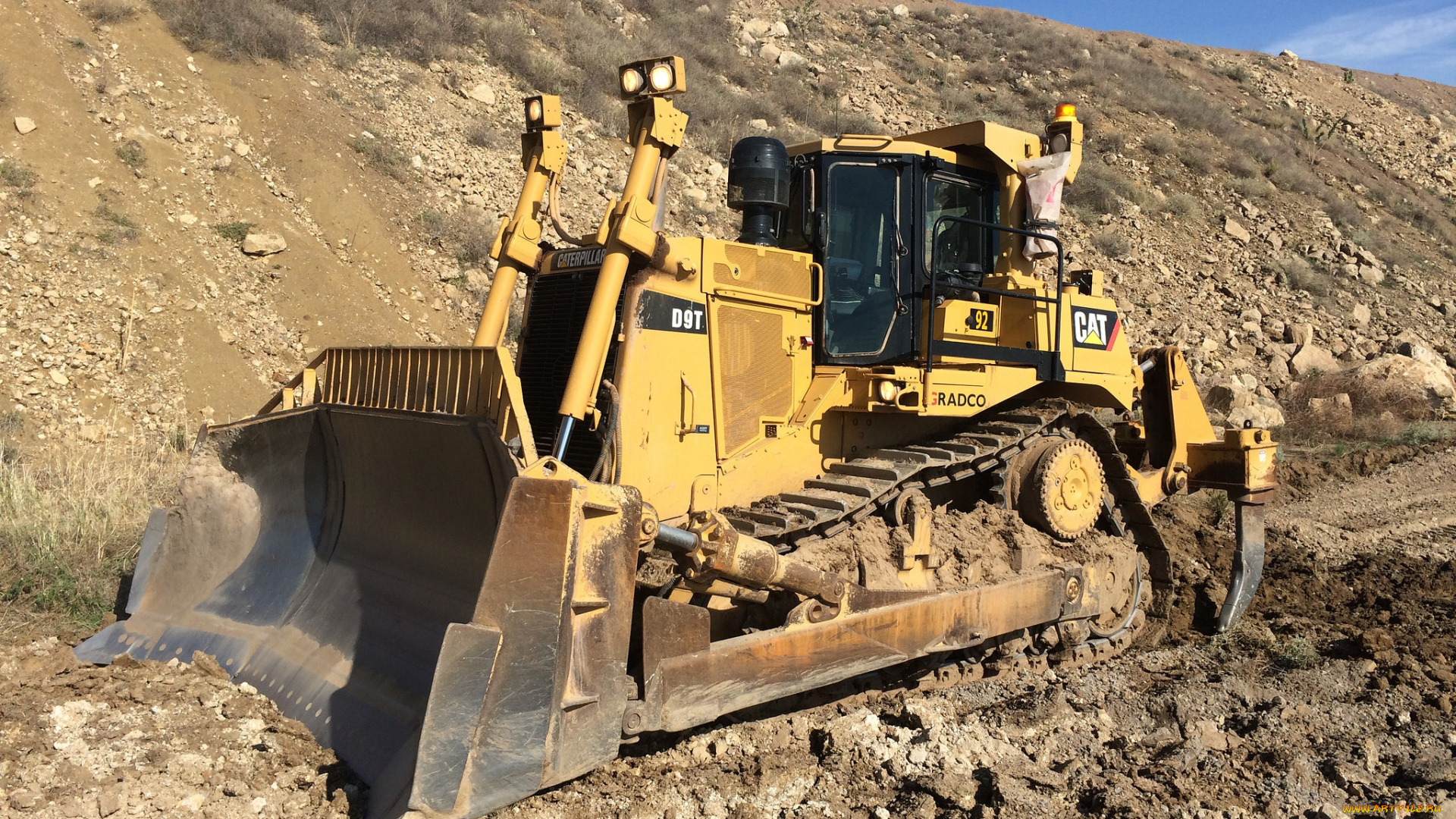 техника, бульдозеры, на, гусенецах, ковш, бульдозер