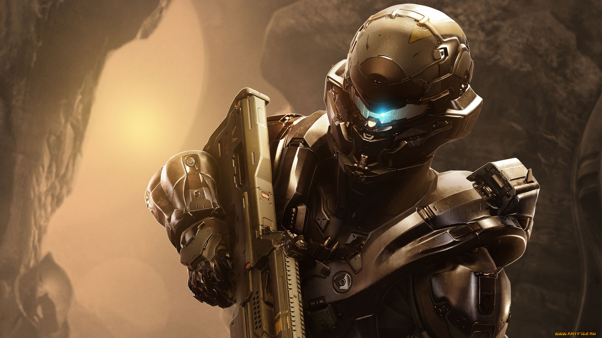 видео, игры, halo, 5, , guardians, воин, робот