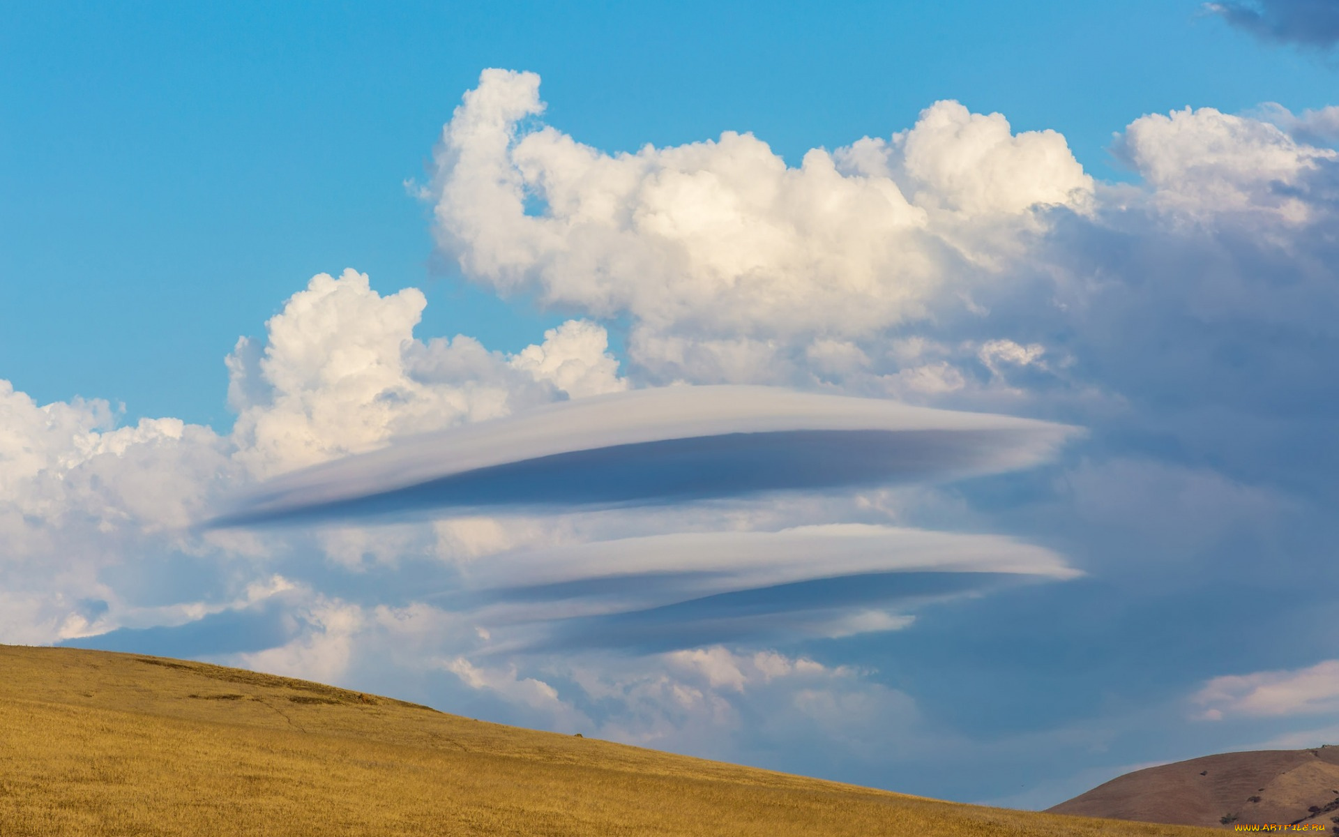 природа, облака, сша, клифорния, холмы, небо