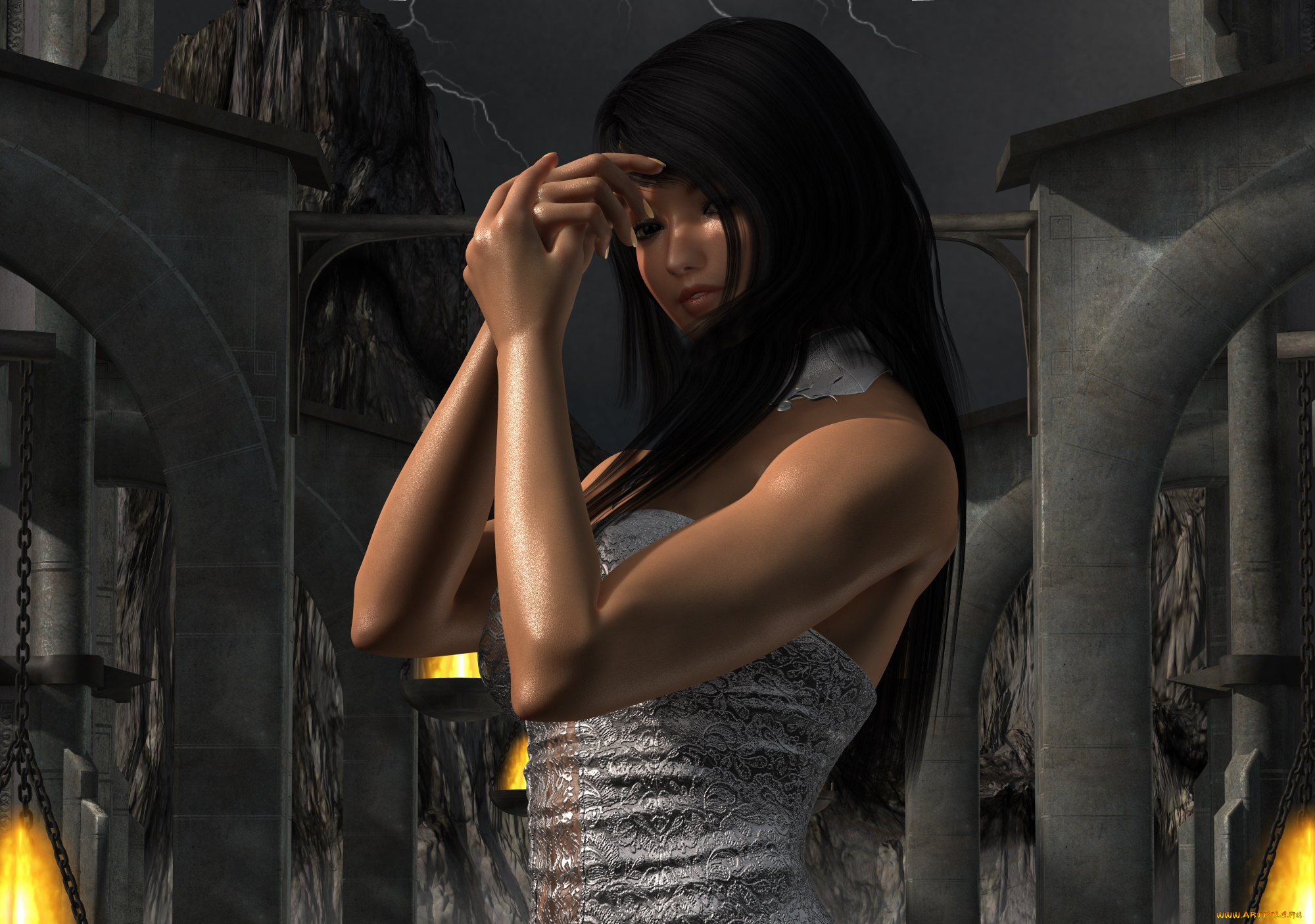 3д, графика, люди, , people, фон, взгляд, девушка