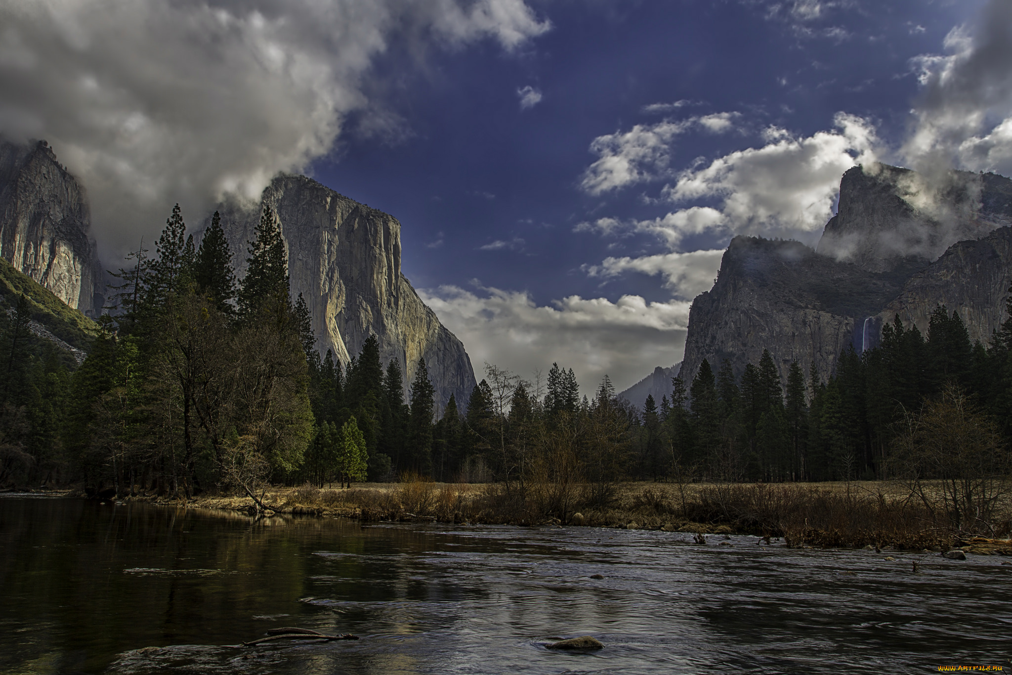 природа, реки, озера, река, лес, горы