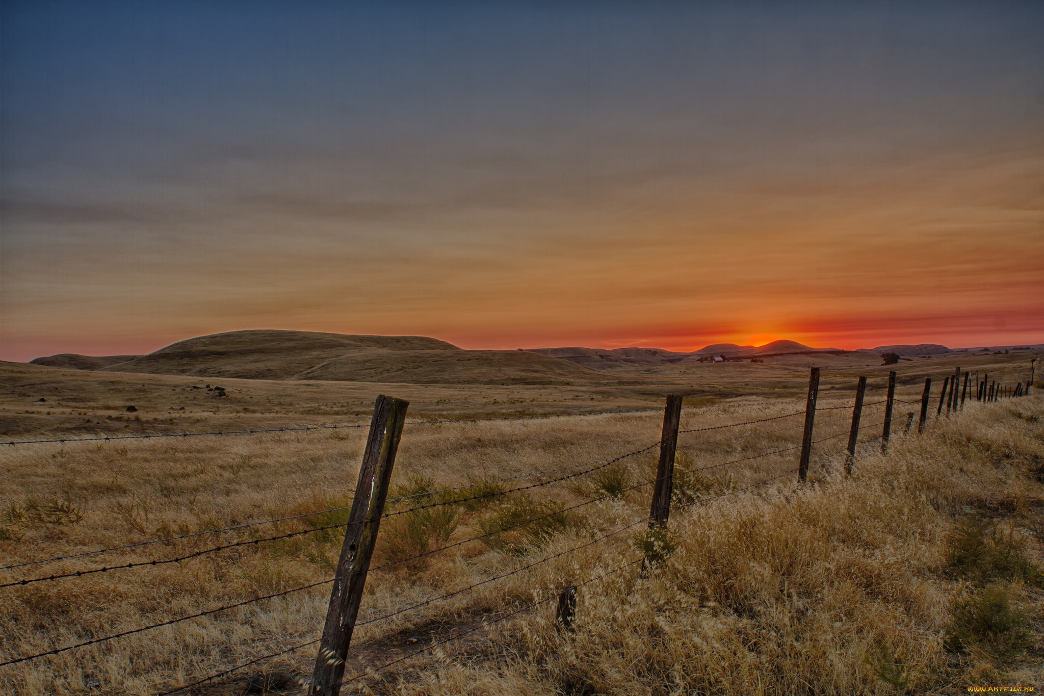 природа, восходы, закаты, заря, степь