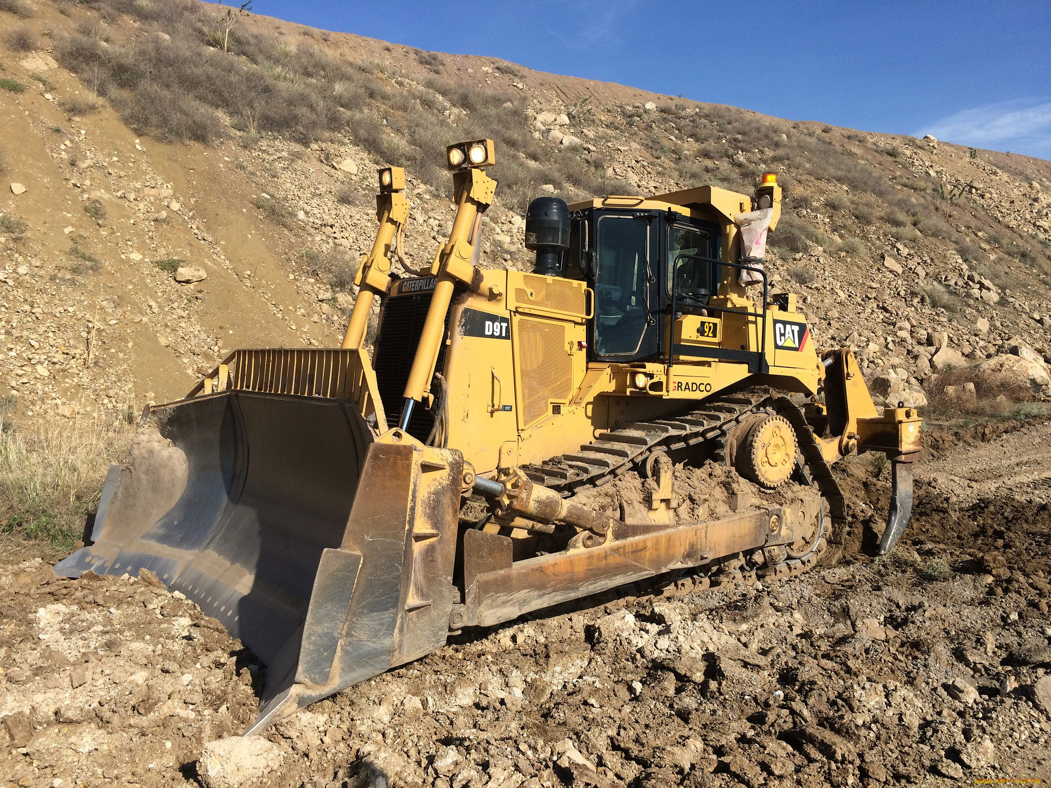 техника, бульдозеры, на, гусенецах, ковш, бульдозер