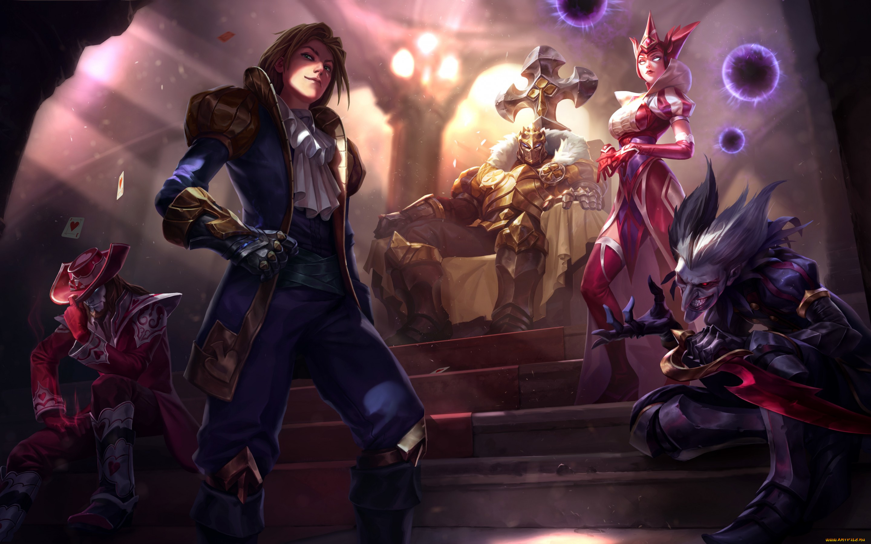 видео, игры, league, of, legends, lol, syndra, shaco, demon, jester, ezreal, league, of, legends, mordekaiser