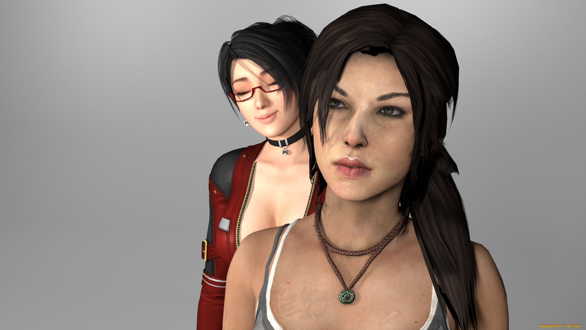 3д, графика, фантазия, , fantasy, девушки, фон, взгляд