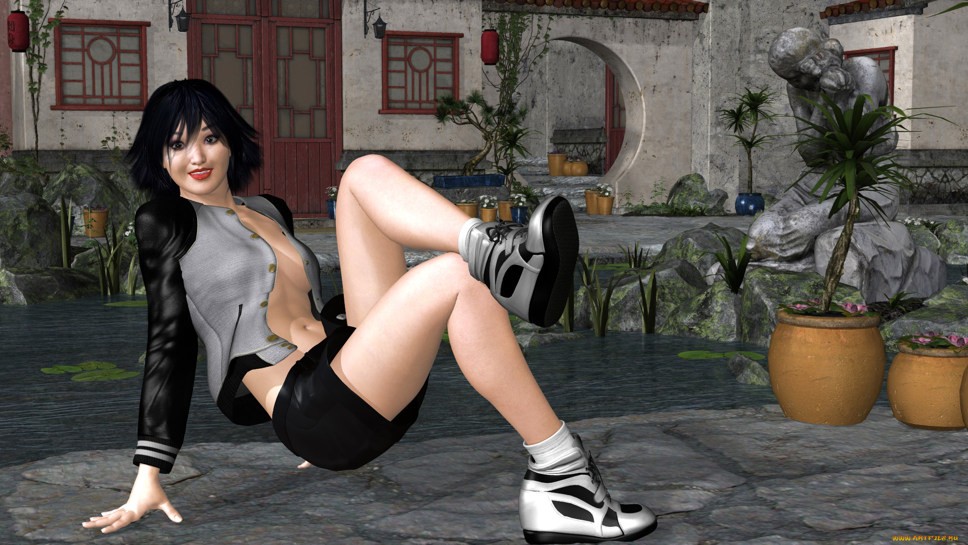 3д, графика, люди, , people, фон, девушка, взгляд