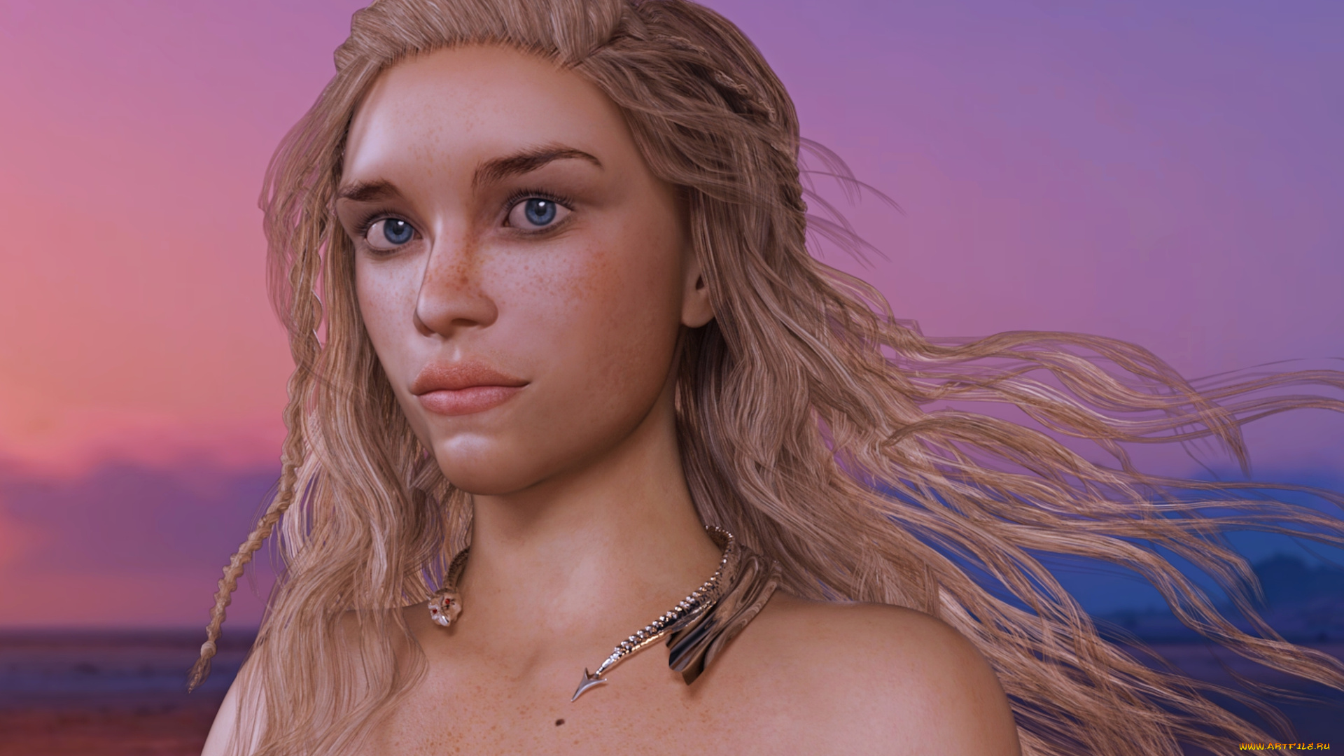 3д, графика, портрет, , portraits, девушка, взгляд, фон