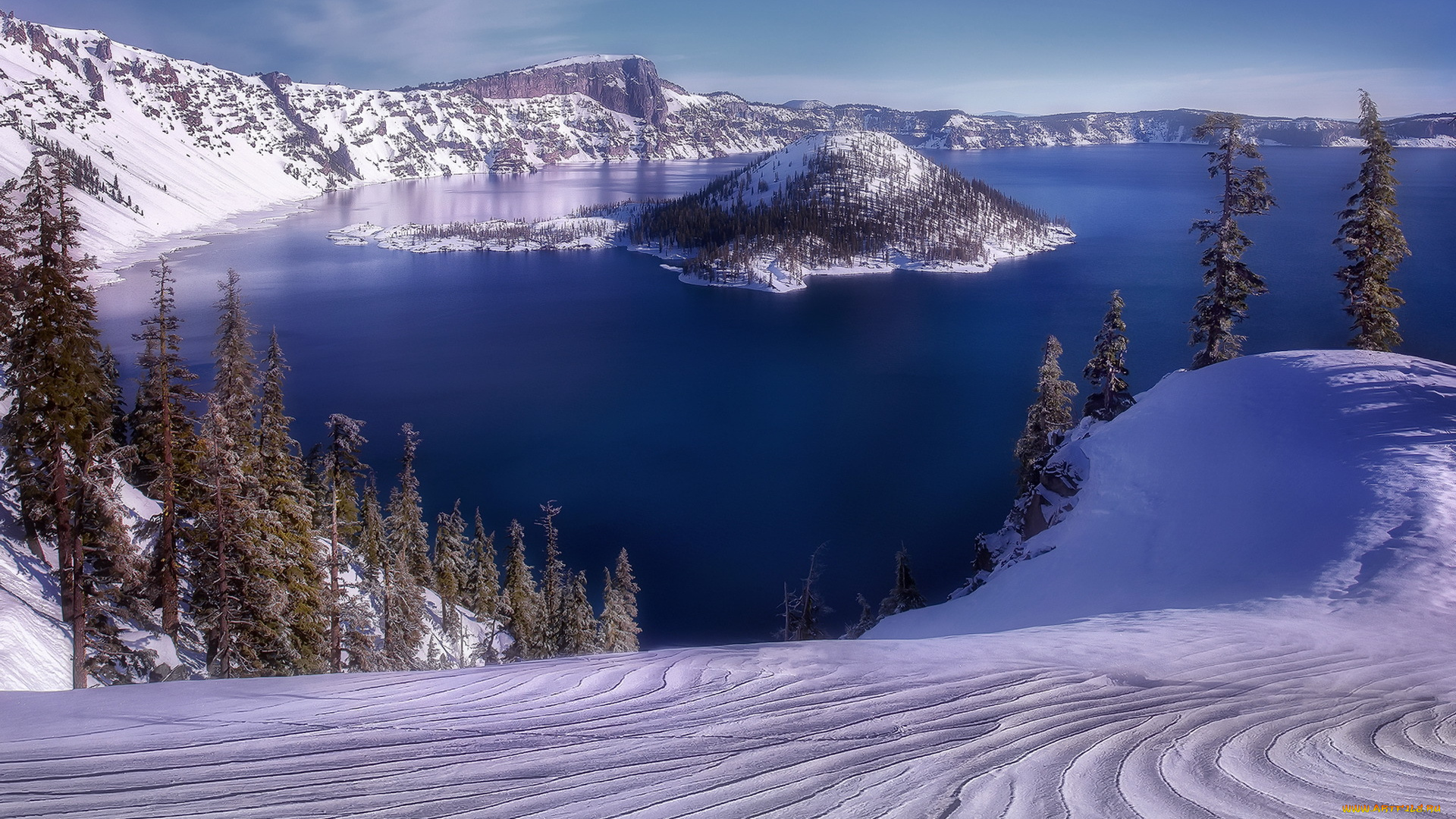 природа, реки, озера, остров, горы, озеро