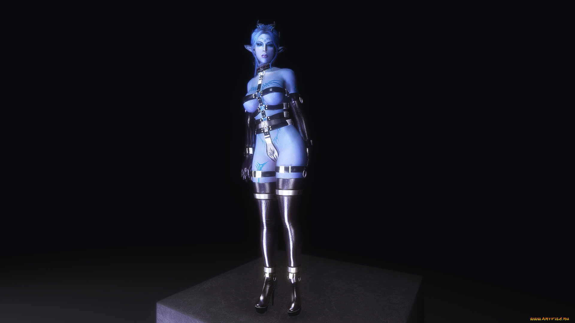 3д, графика, эльфы, , elves, взгляд, девушка, фон