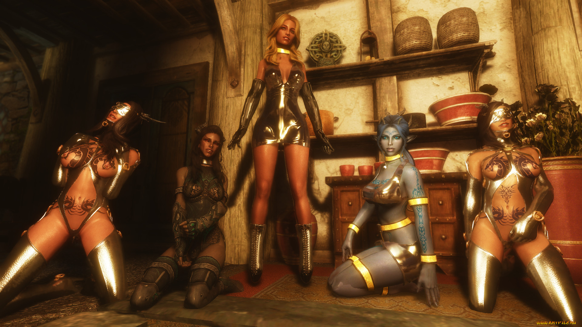 3д, графика, эльфы, , elves, взгляд, девушка, фон