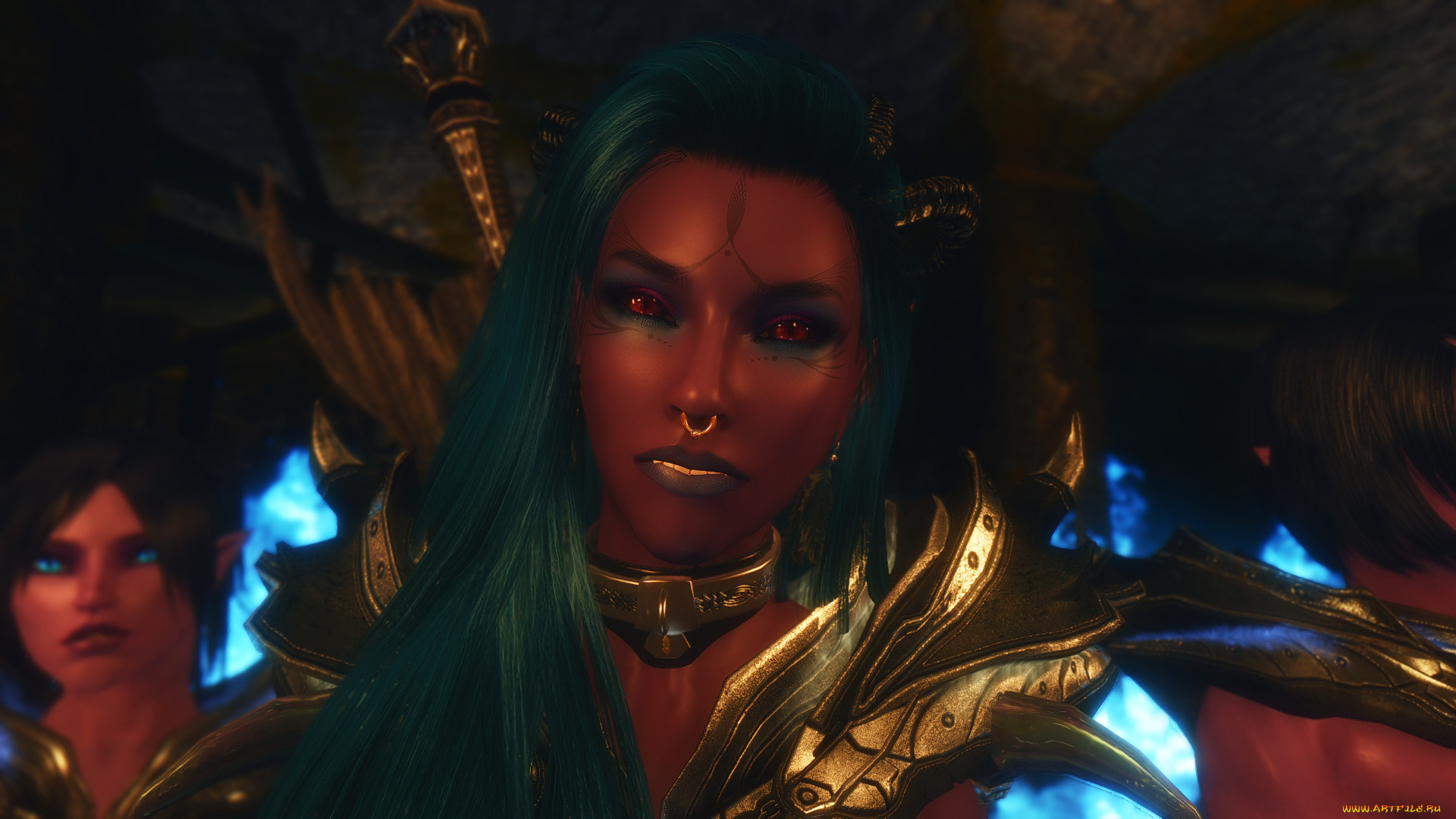 3д, графика, фантазия, , fantasy, девушка, фон, взгляд