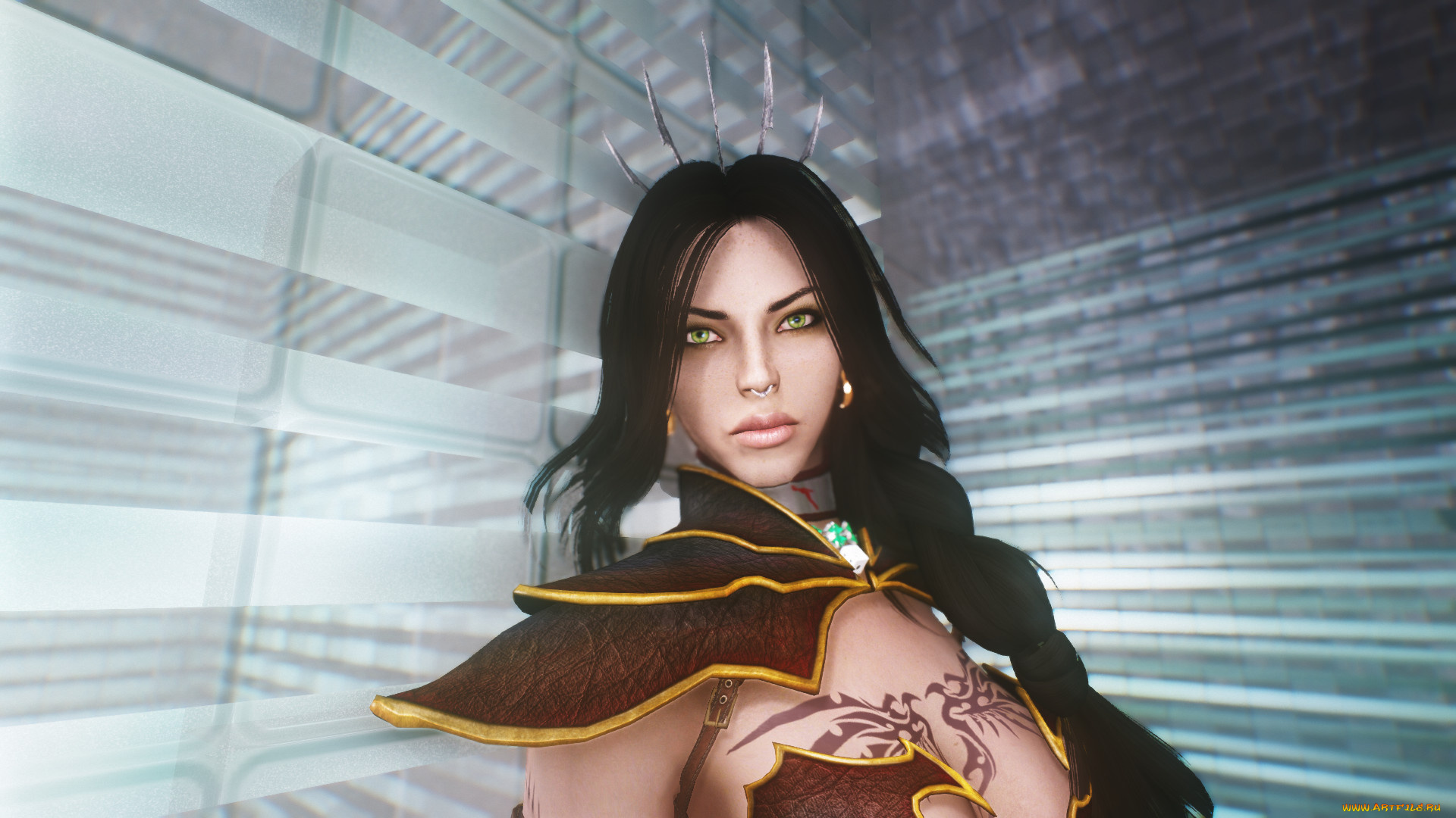 3д, графика, фантазия, , fantasy, фон, взгляд, девушка