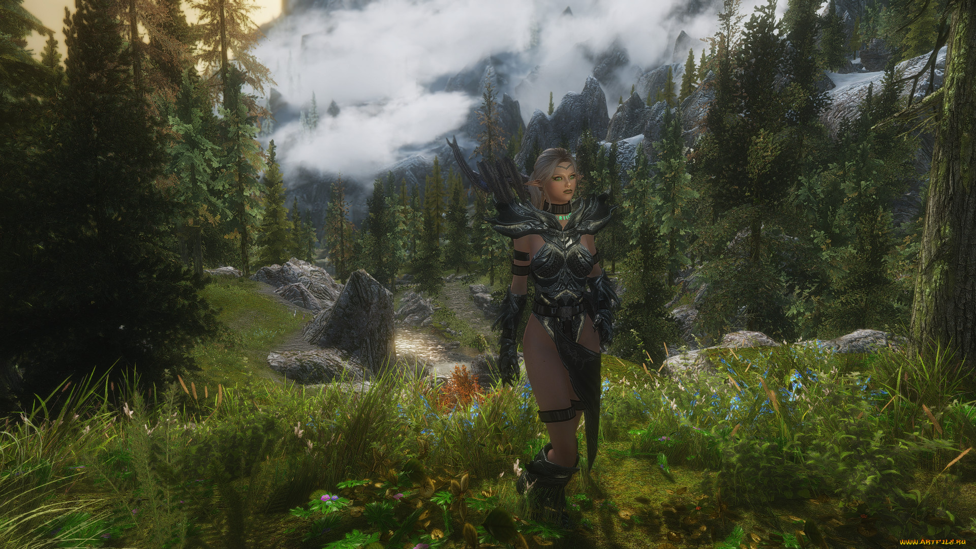 3д, графика, фантазия, , fantasy, фон, взгляд, девушка