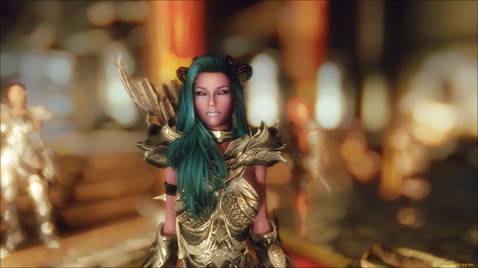 3д, графика, фантазия, , fantasy, фон, взгляд, девушка