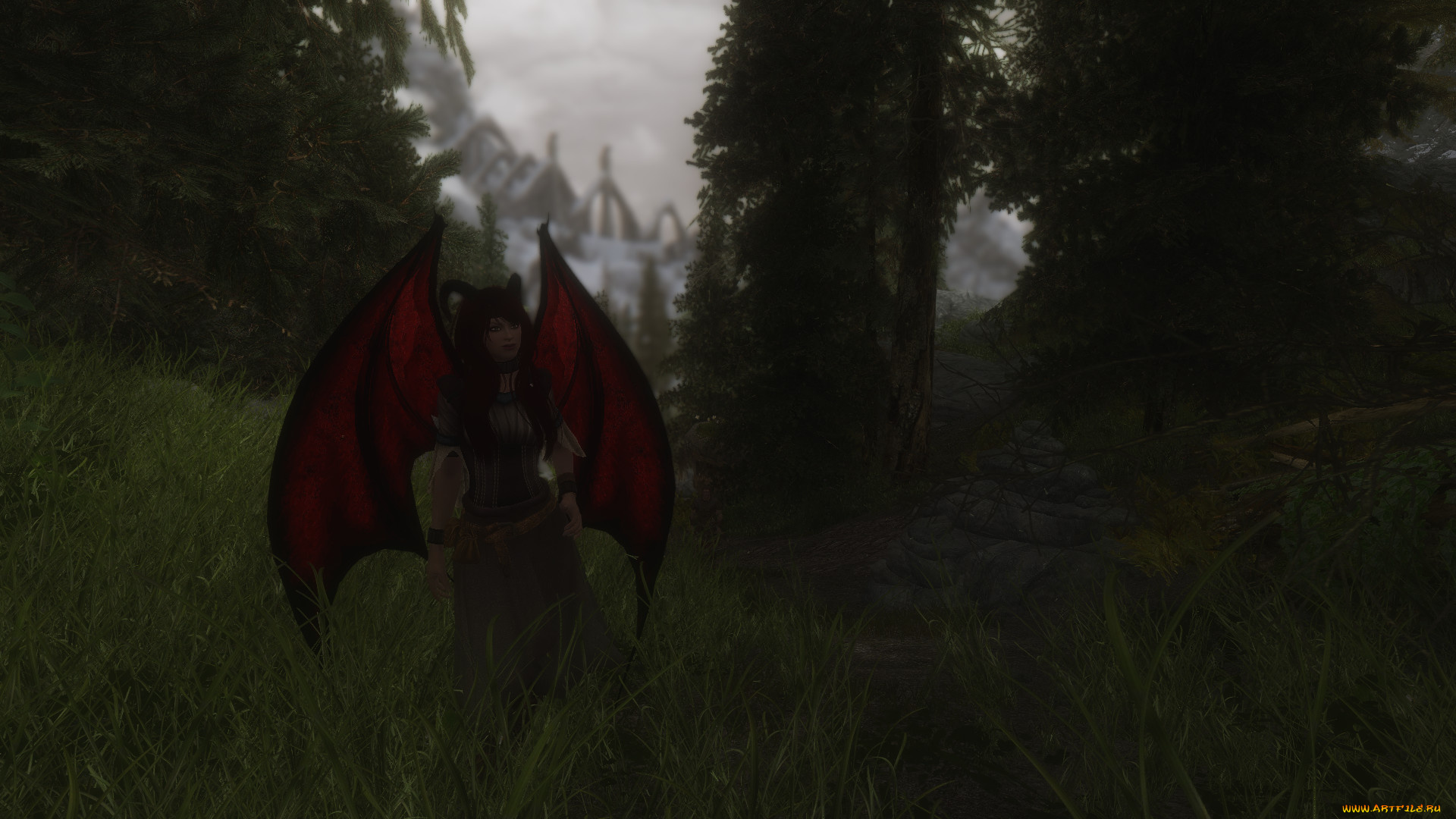 3д, графика, фантазия, , fantasy, фон, взгляд, девушка