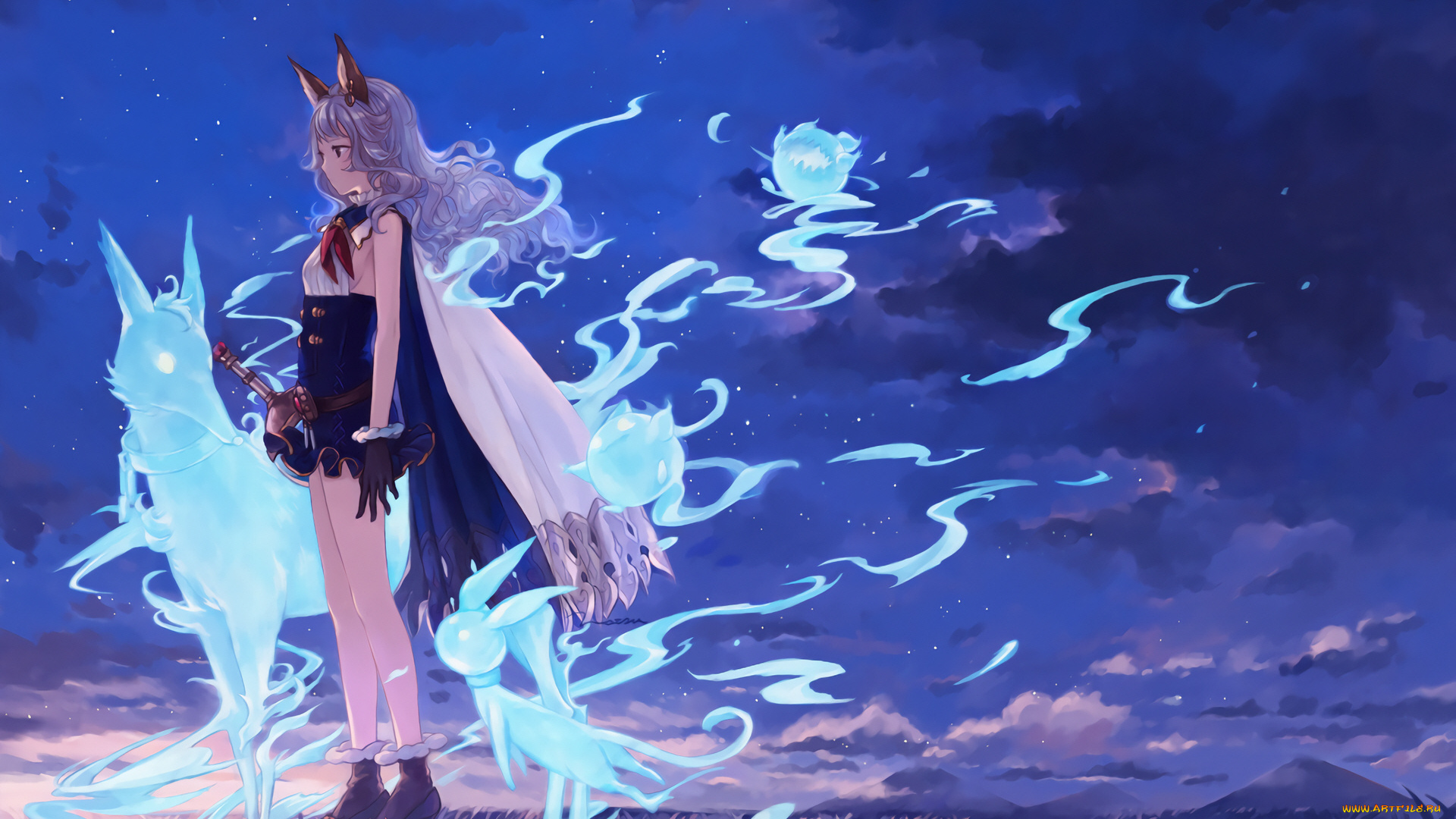 аниме, fate, stay, night, девушка