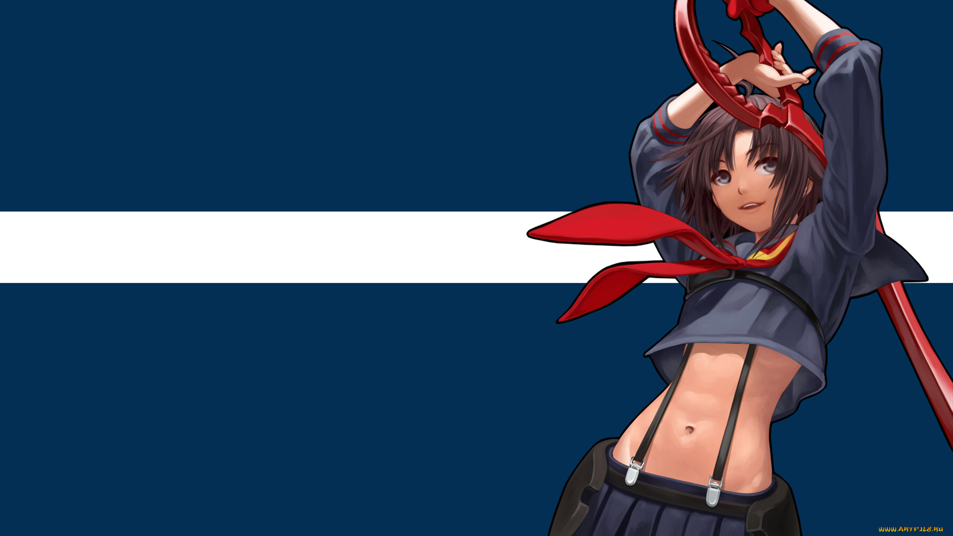 аниме, kill, la, kill, фон, взгляд, девушка