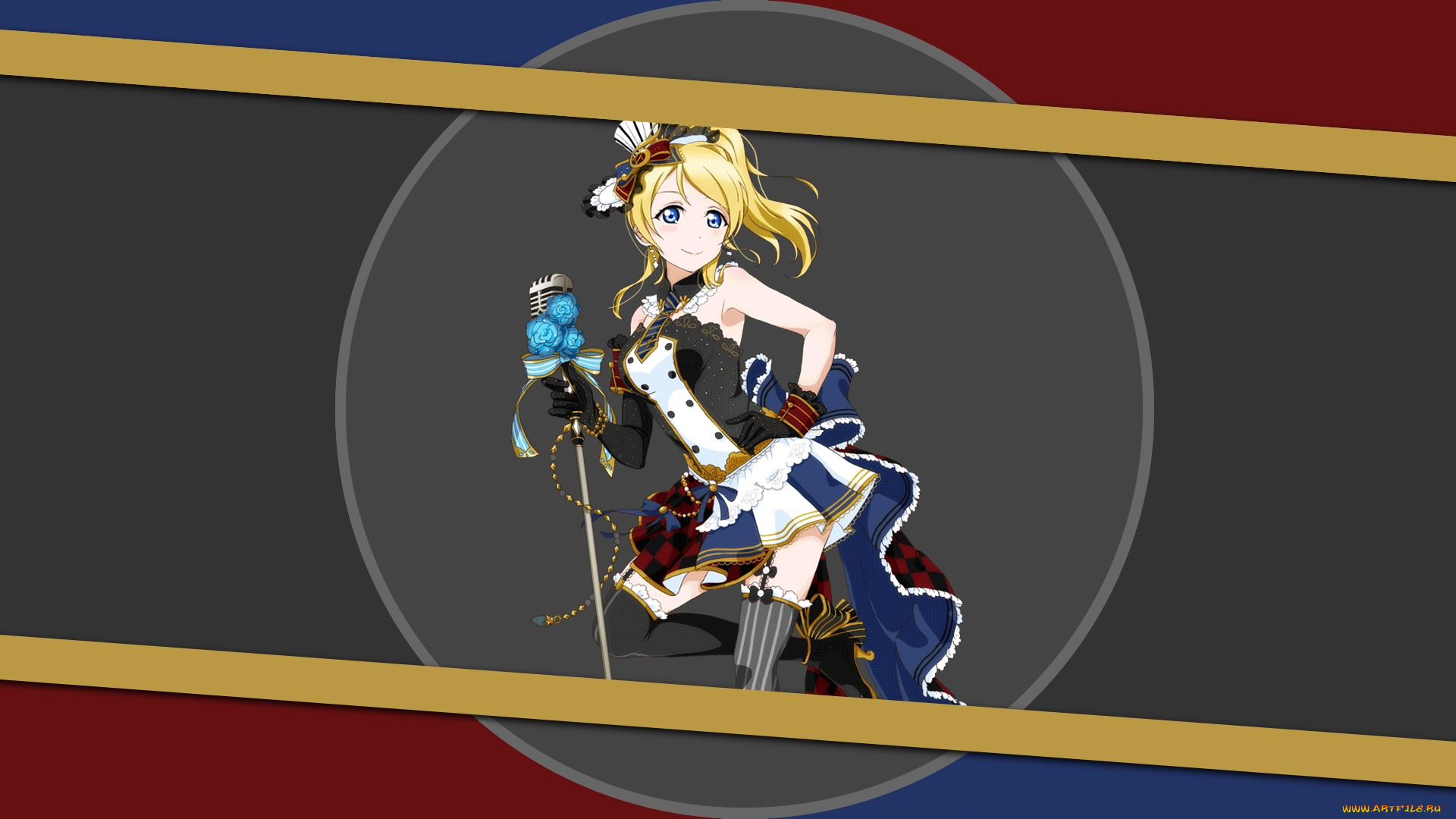 аниме, love, live, , school, idol, project, девушка, взгляд, фон