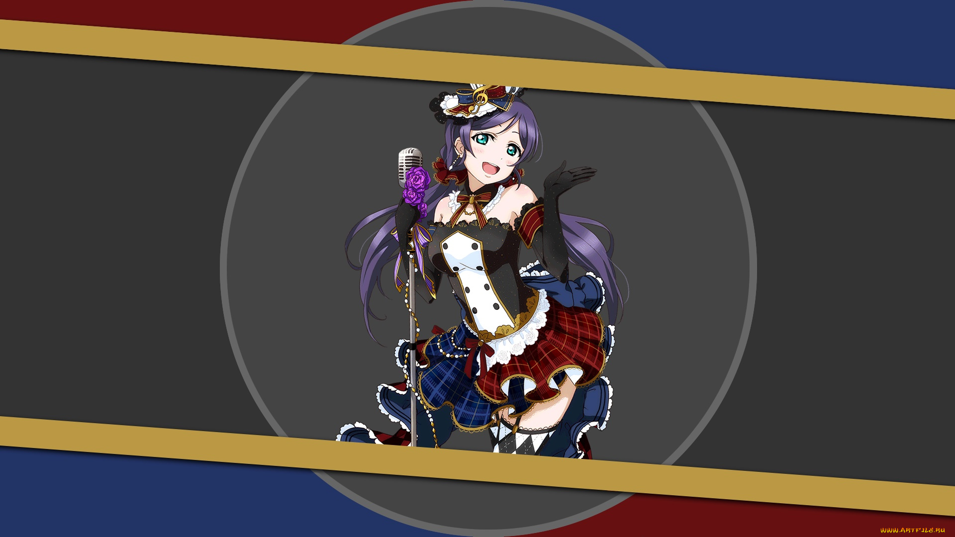 аниме, love, live, , school, idol, project, девушка, фон, взгляд