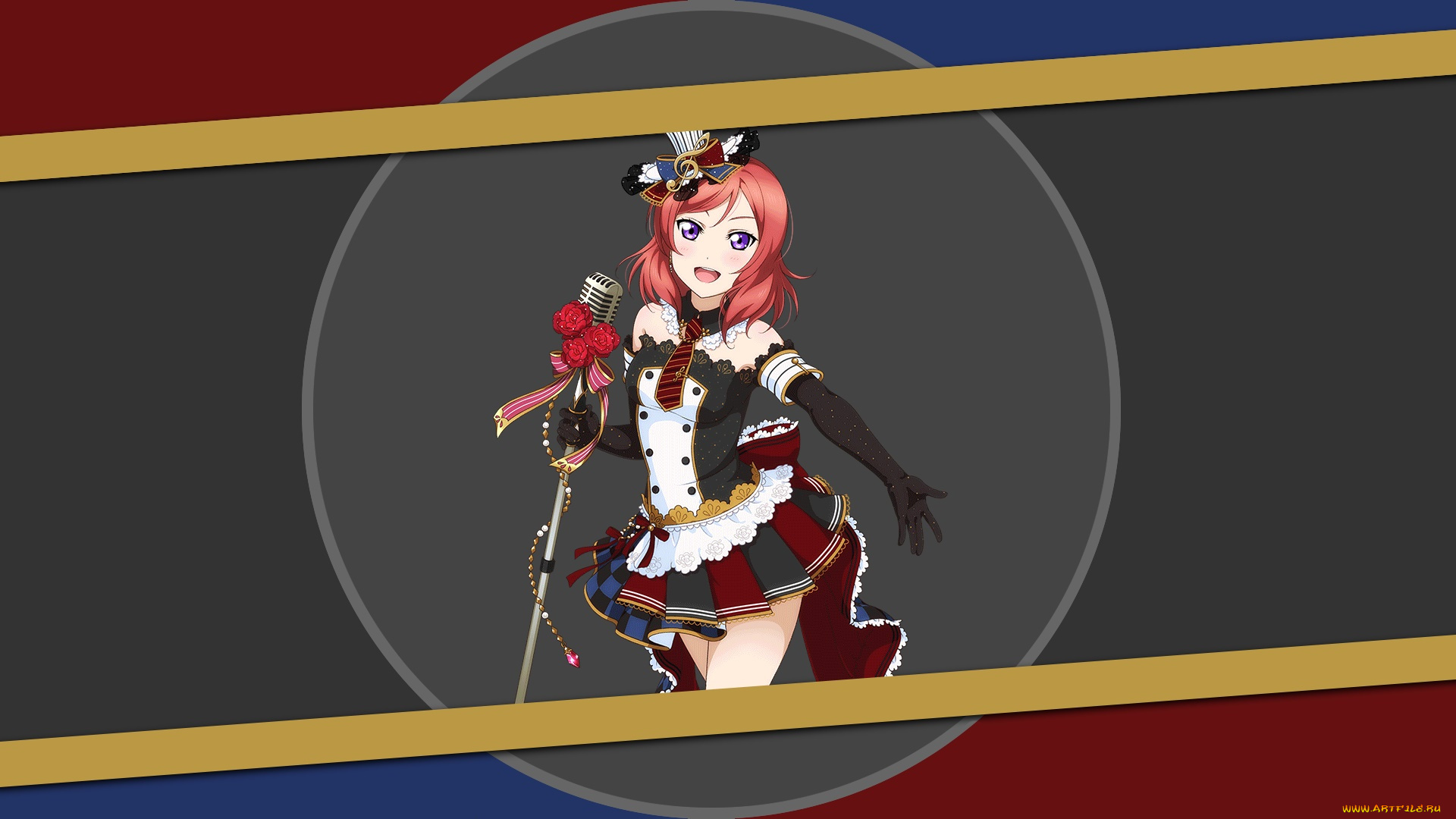 аниме, love, live, , school, idol, project, девушка, взгляд, фон