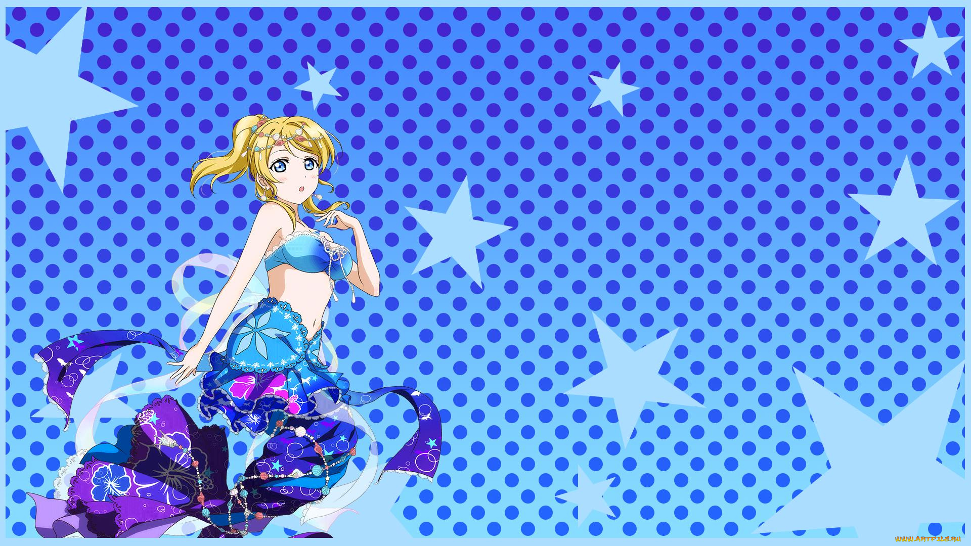 аниме, love, live, , school, idol, project, девушка, фон, взгляд