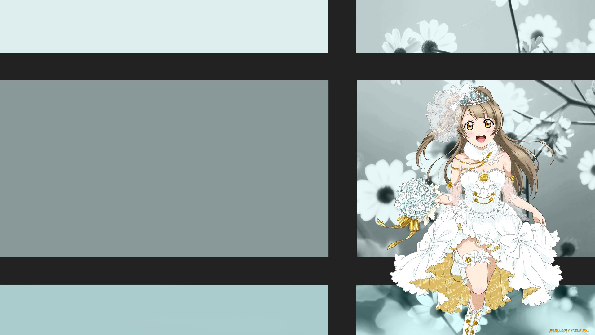 аниме, love, live, , school, idol, project, девушка, взгляд, фон