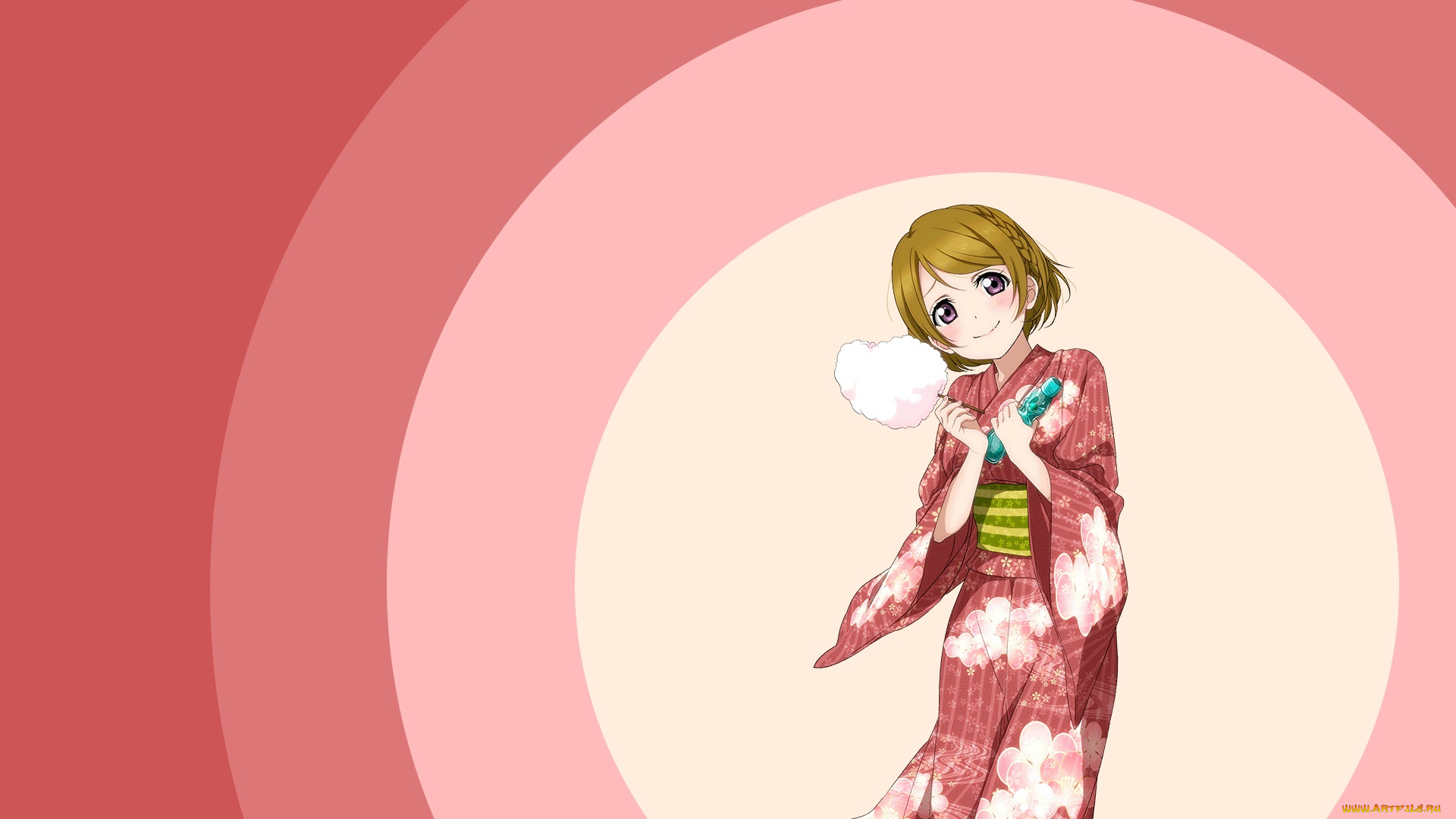 аниме, love, live, , school, idol, project, фон, взгляд, девушка