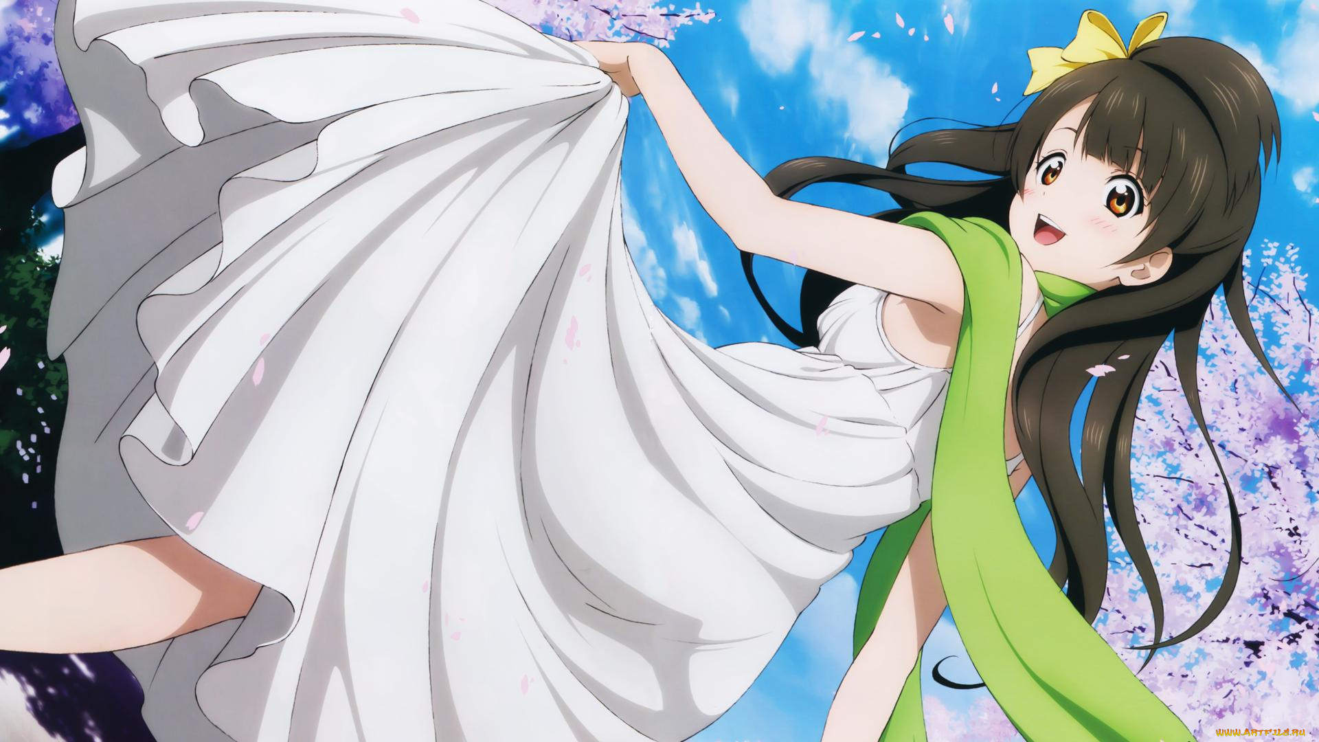 аниме, love, live, , school, idol, project, фон, взгляд, девушка