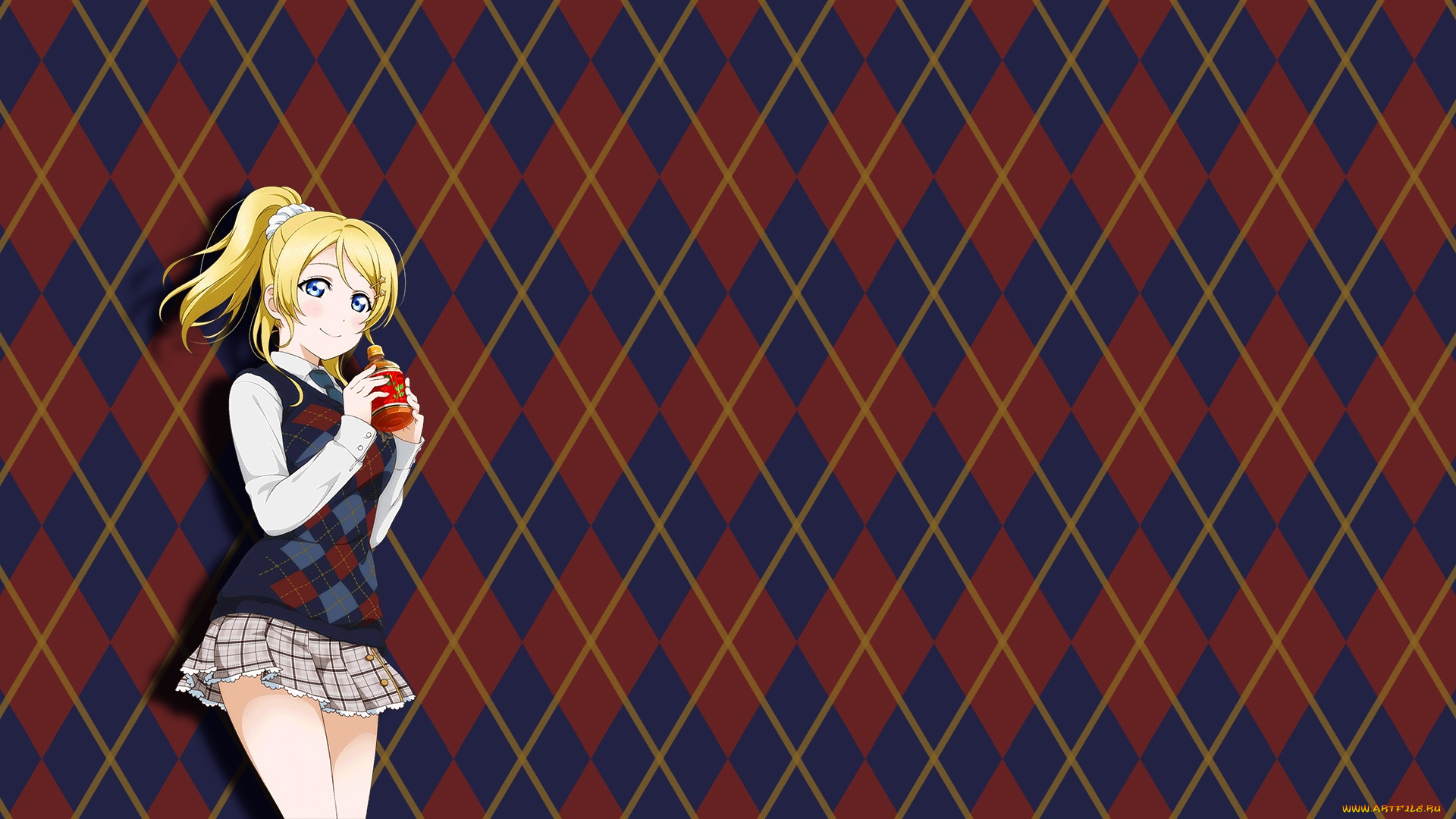 аниме, love, live, , school, idol, project, взгляд, девушка, фон