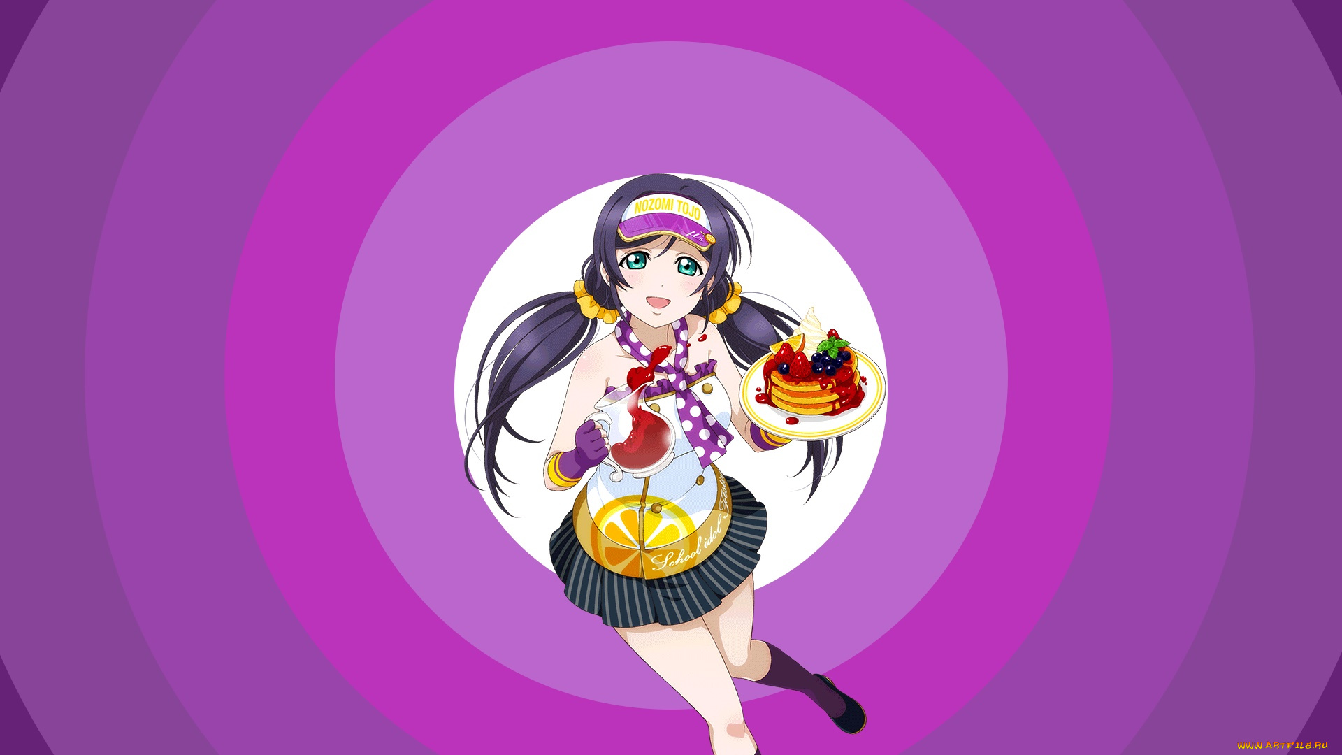 аниме, love, live, , school, idol, project, взгляд, девушка, фон